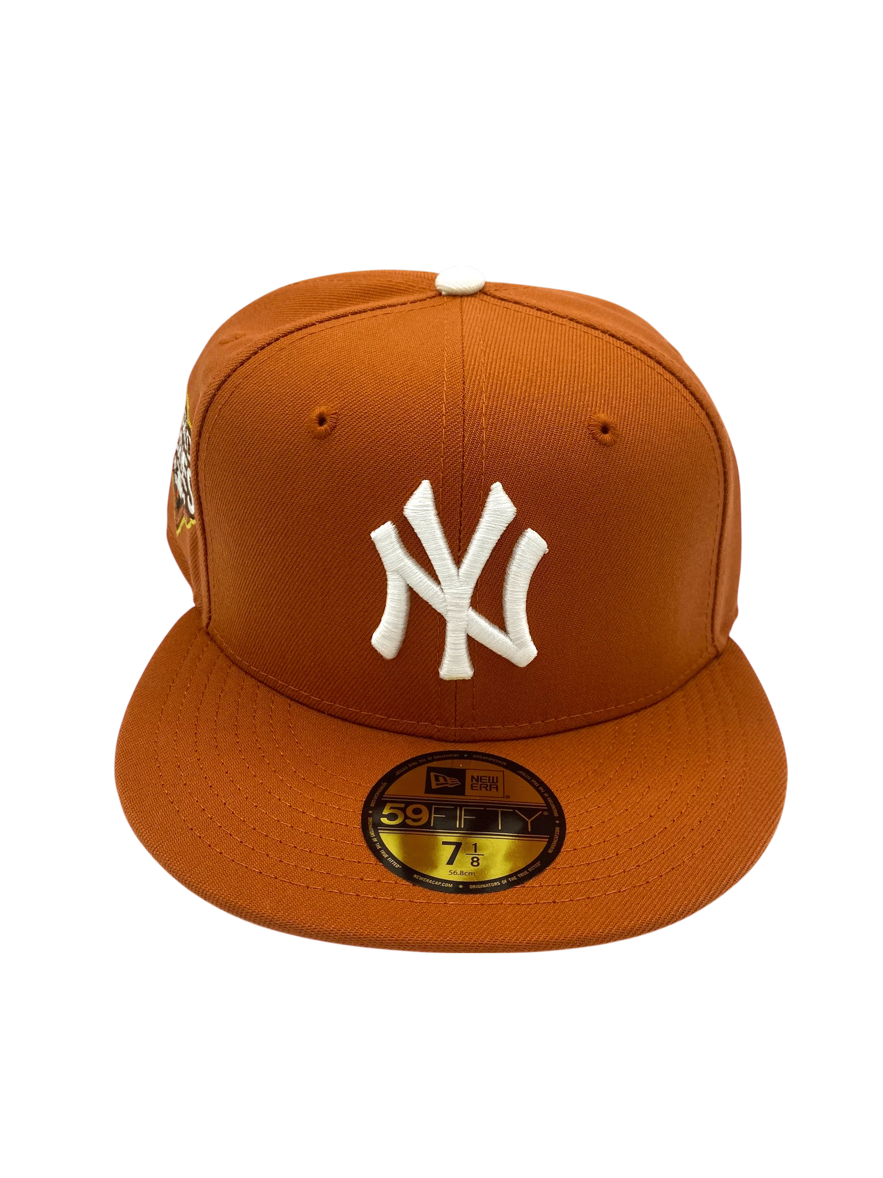 Adult New York Yankees New Era Orange Fall Spice Custom Side Patch 59FIFTY Fitted Hat - Men's - Image 4