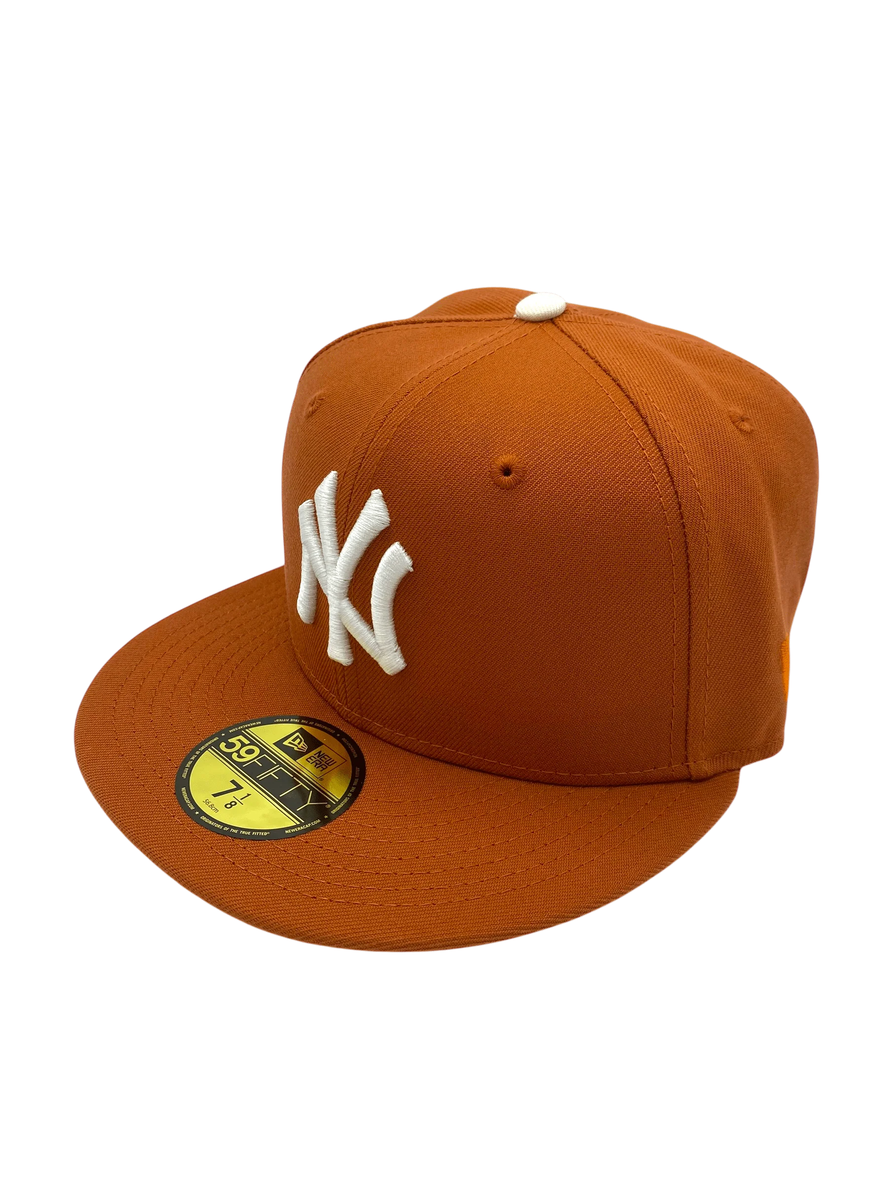 Adult New York Yankees New Era Orange Fall Spice Custom Side Patch 59FIFTY Fitted Hat - Men's - Image 5