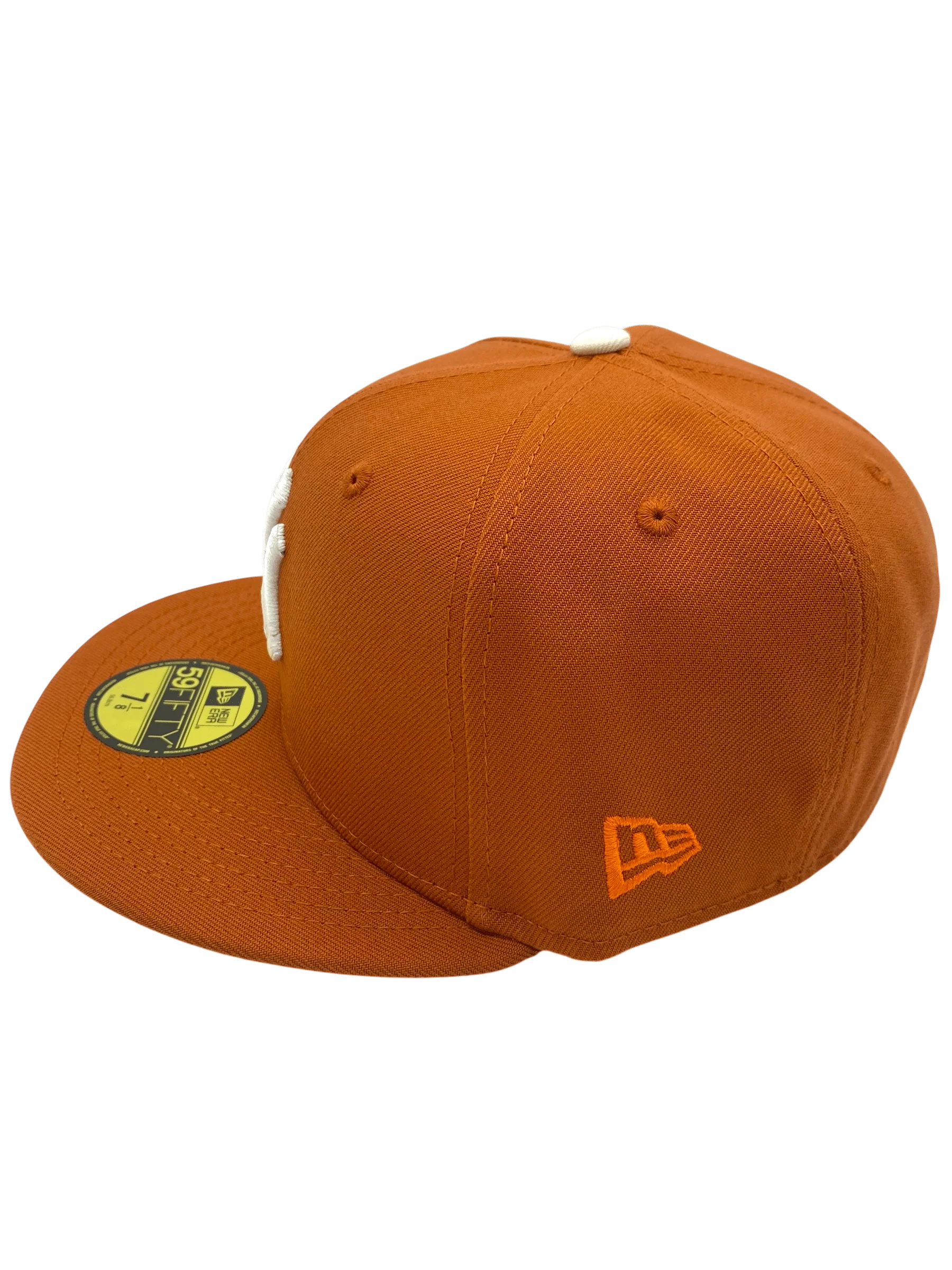 Adult New York Yankees New Era Orange Fall Spice Custom Side Patch 59FIFTY Fitted Hat - Men's - Image 6