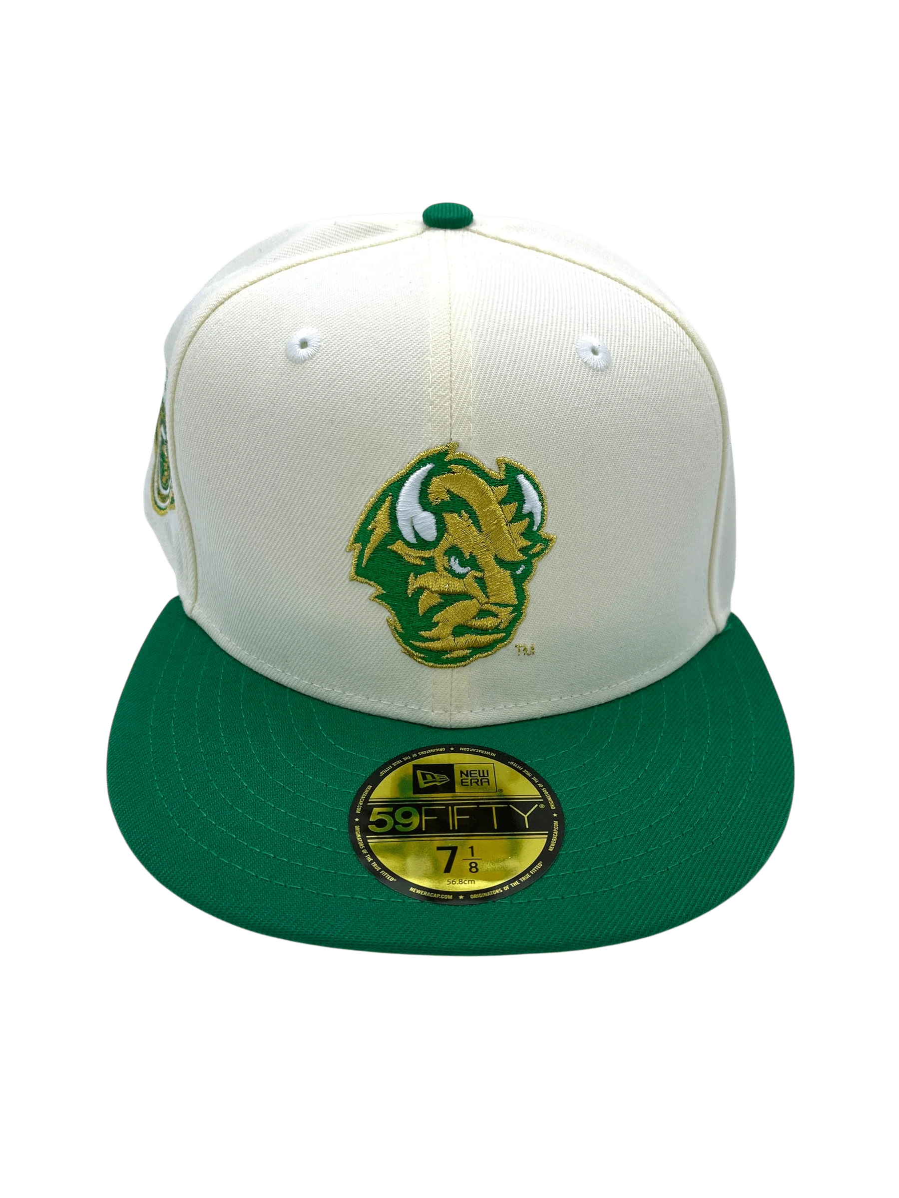 Adult North Dakota State Bison New Era Chrome/Green Custom Side Patch 59FIFTY Fitted Hat - Men's - Image 5
