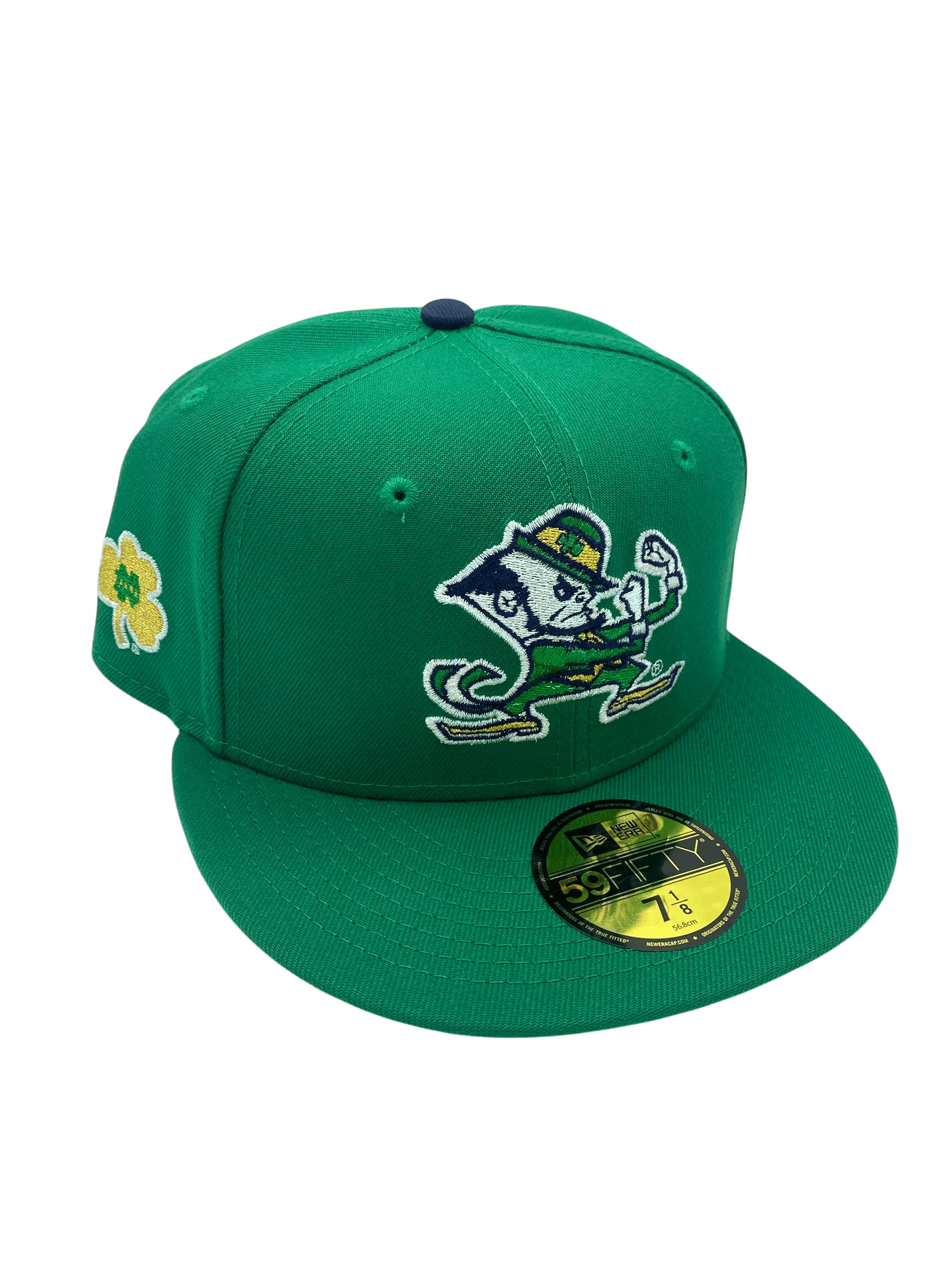 Adult Notre Dame Fighting Irish New Era Green Iris Custom Side Patch 59FIFTY Fitted Hat - Men's