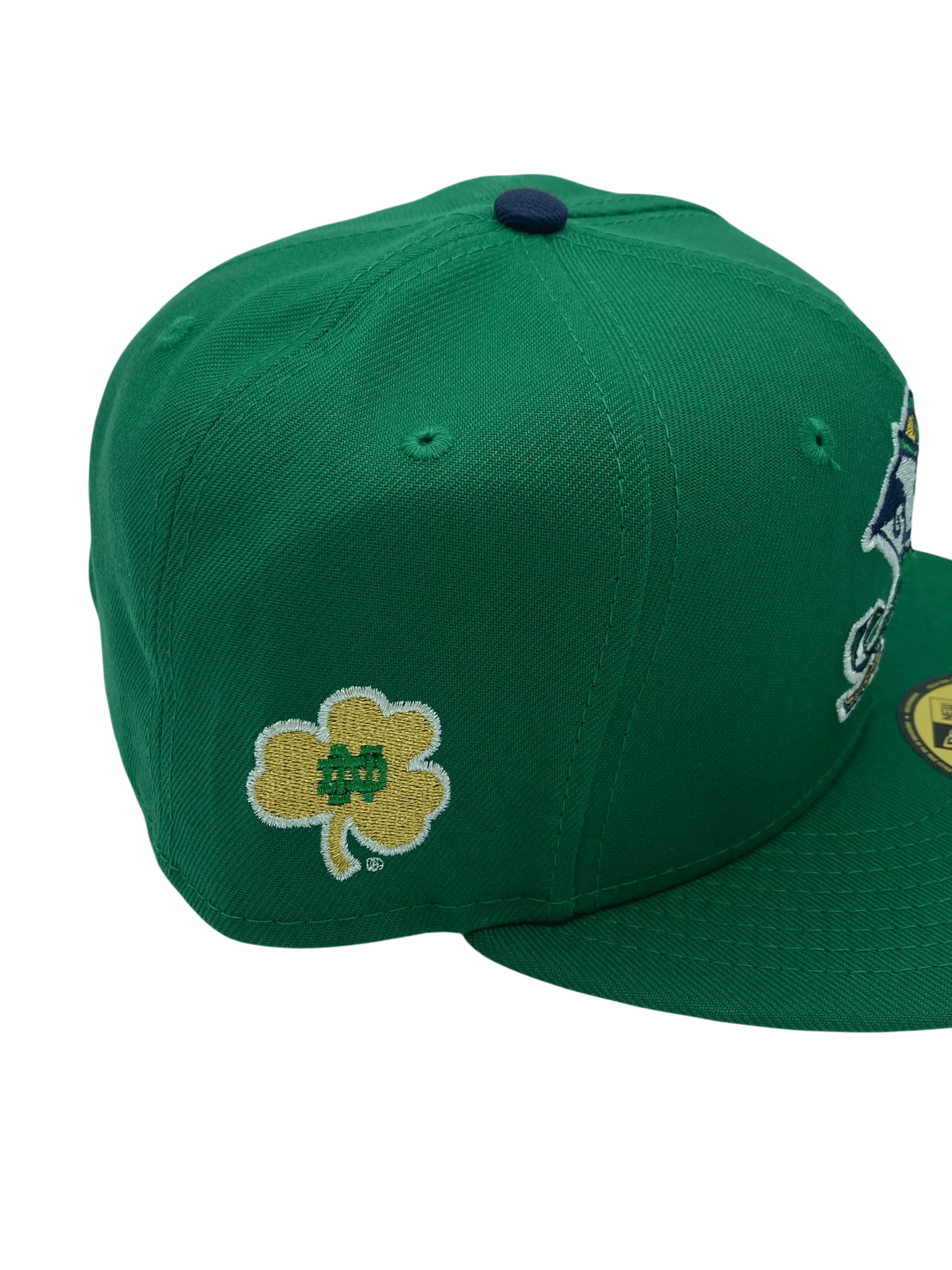 Adult Notre Dame Fighting Irish New Era Green Iris Custom Side Patch 59FIFTY Fitted Hat - Men's - Image 2