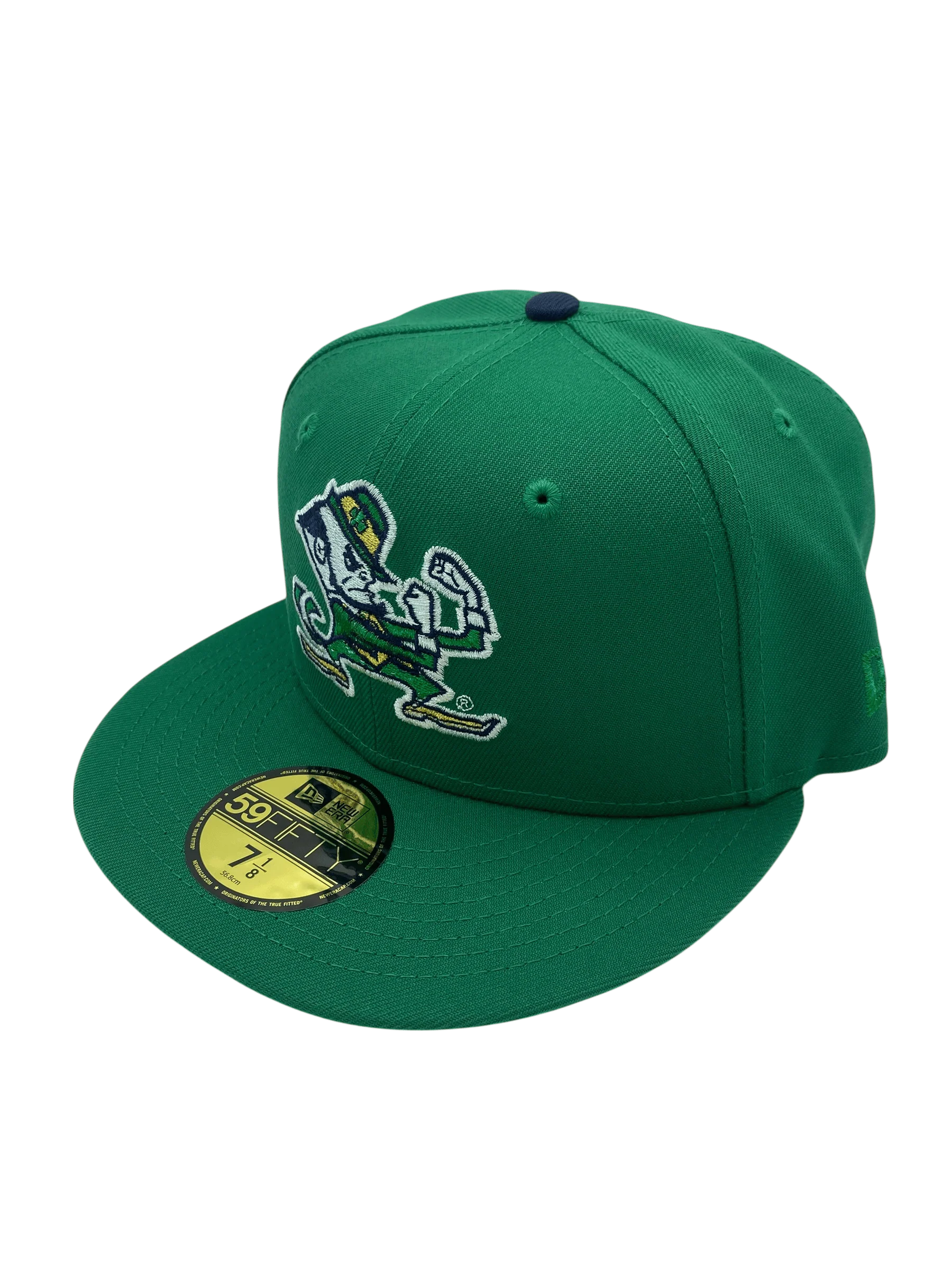 Adult Notre Dame Fighting Irish New Era Green Iris Custom Side Patch 59FIFTY Fitted Hat - Men's - Image 6