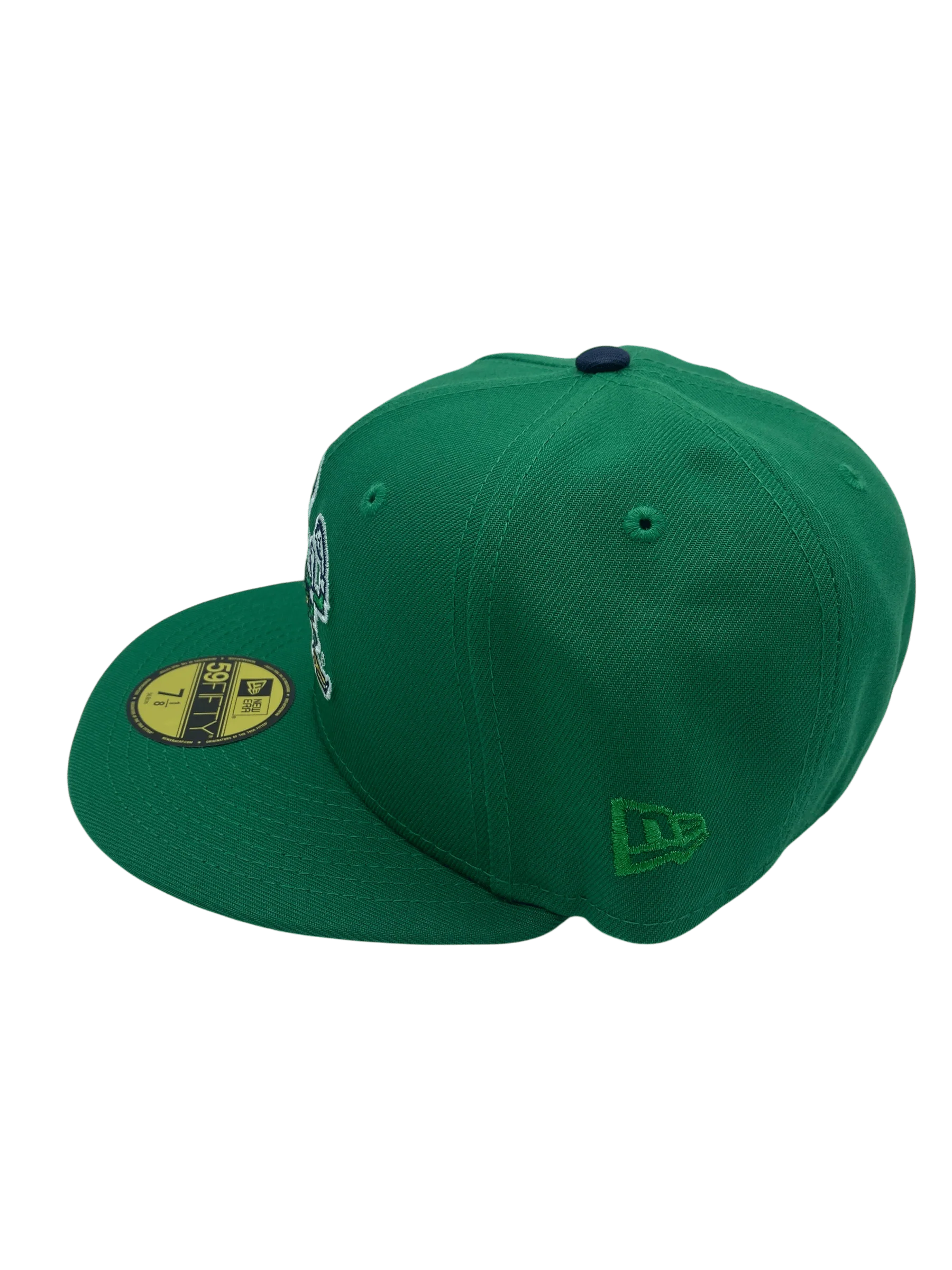 Adult Notre Dame Fighting Irish New Era Green Iris Custom Side Patch 59FIFTY Fitted Hat - Men's - Image 7
