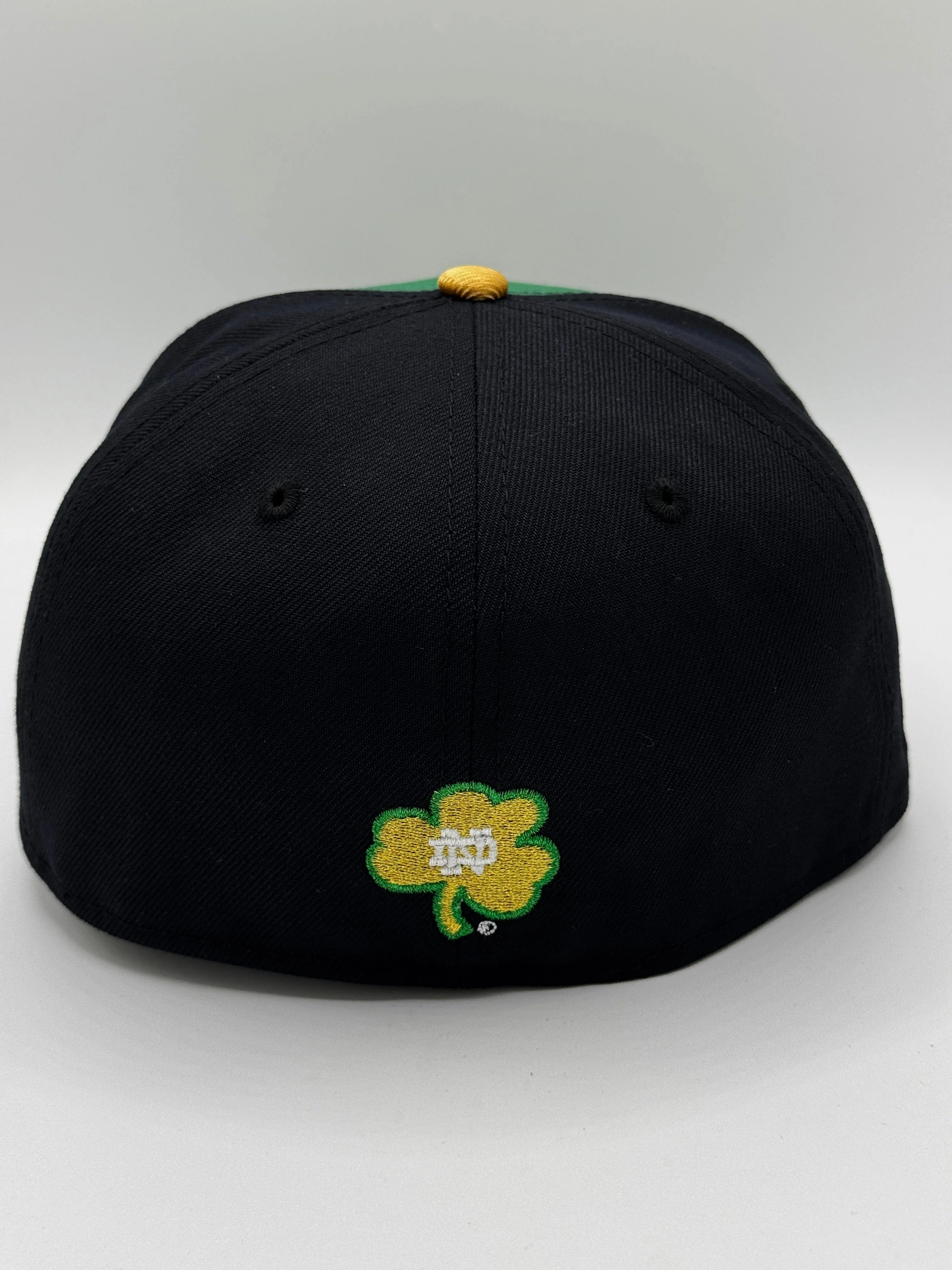 Adult Notre Dame Fighting Irish New Era Green/Navy NCAA 'For Lou' Custom 59FIFTY Fitted Hat - Men's - Image 4