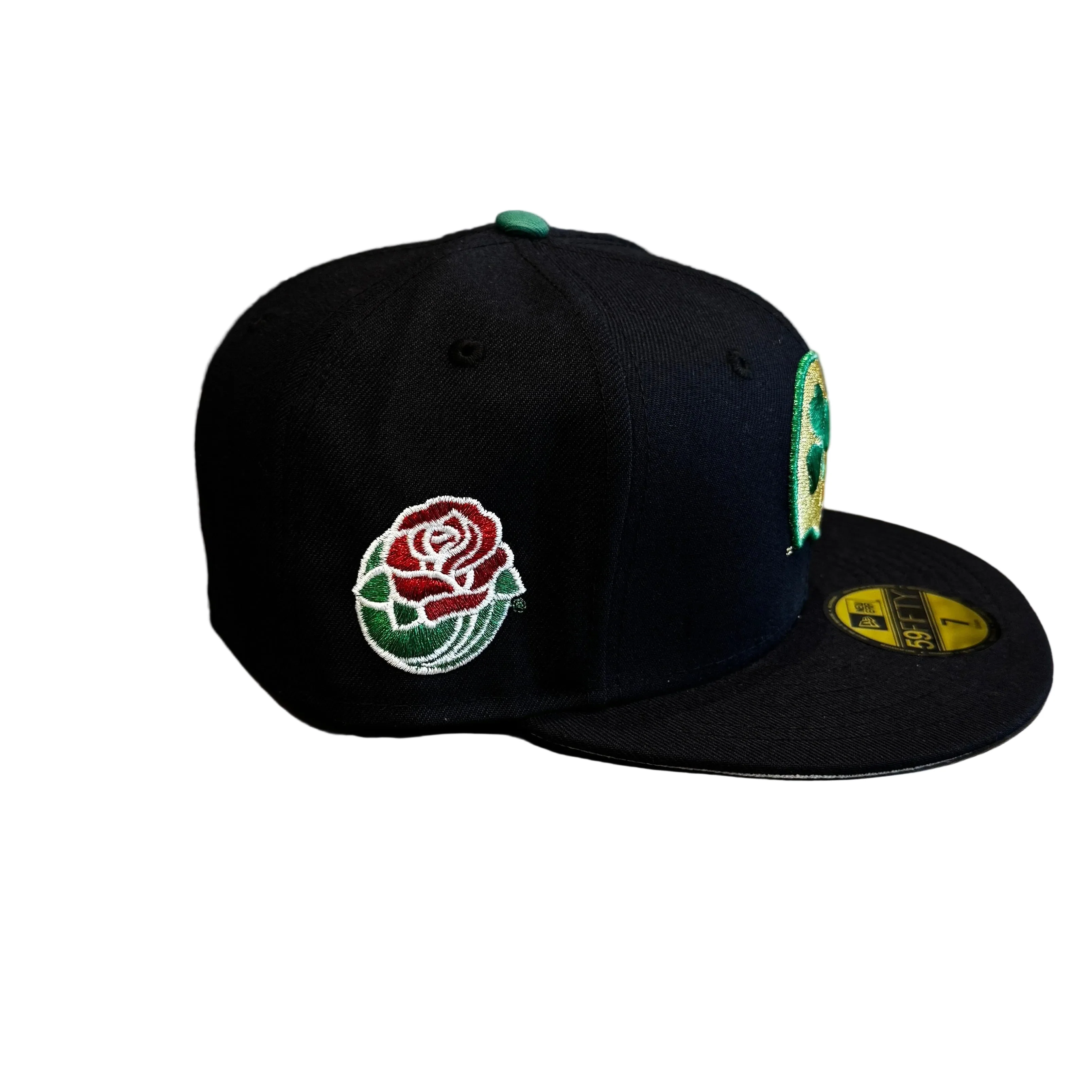 Adult Notre Dame Fighting Irish New Era Navy NCAA Rose Dome Custom 59FIFTY Fitted Hat - Men's - Image 2