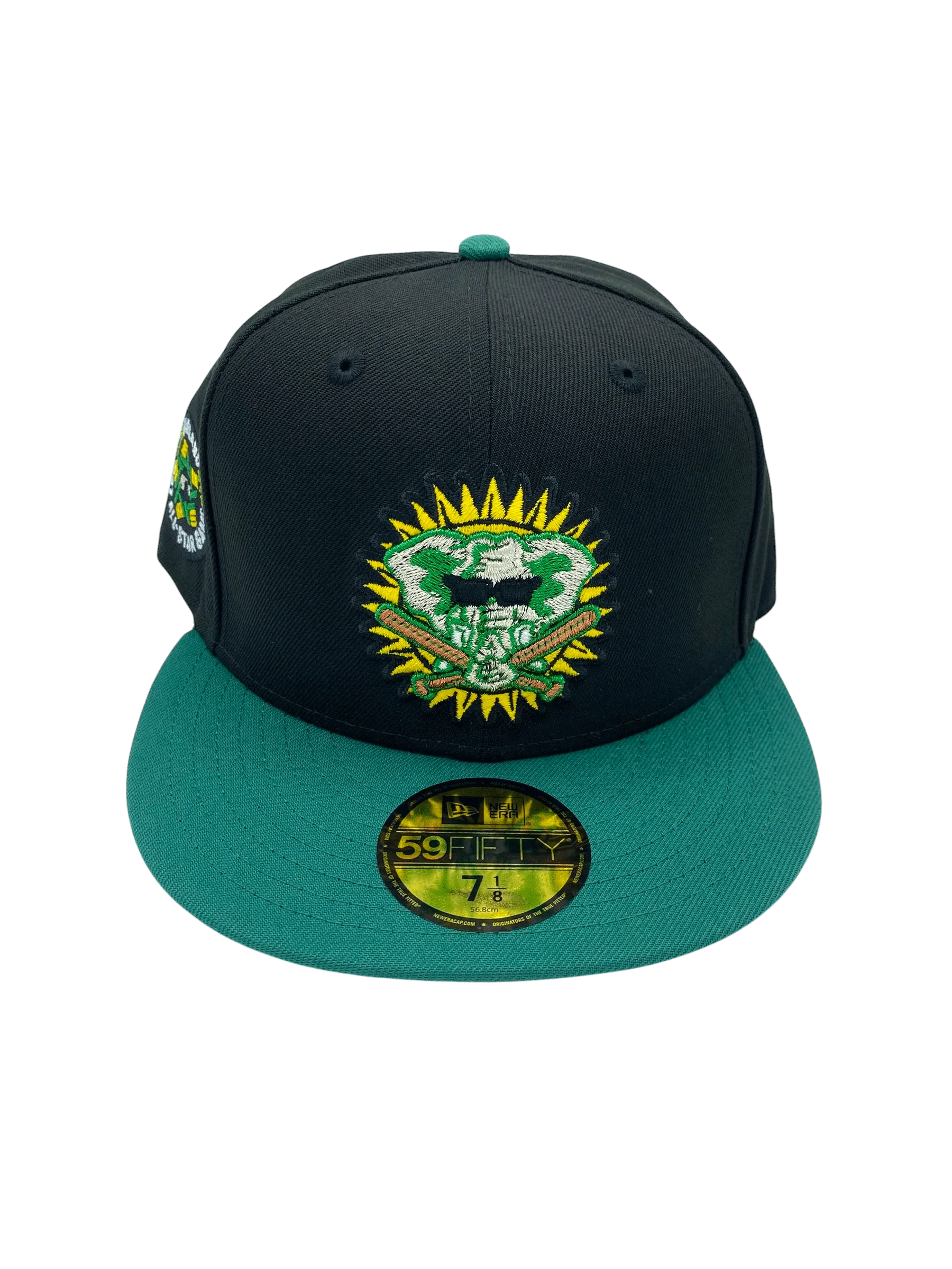 Adult Oakland A's New Era Black Chillin Stomper Side Patch 59FIFTY Fitted Hat - Men's - Image 4