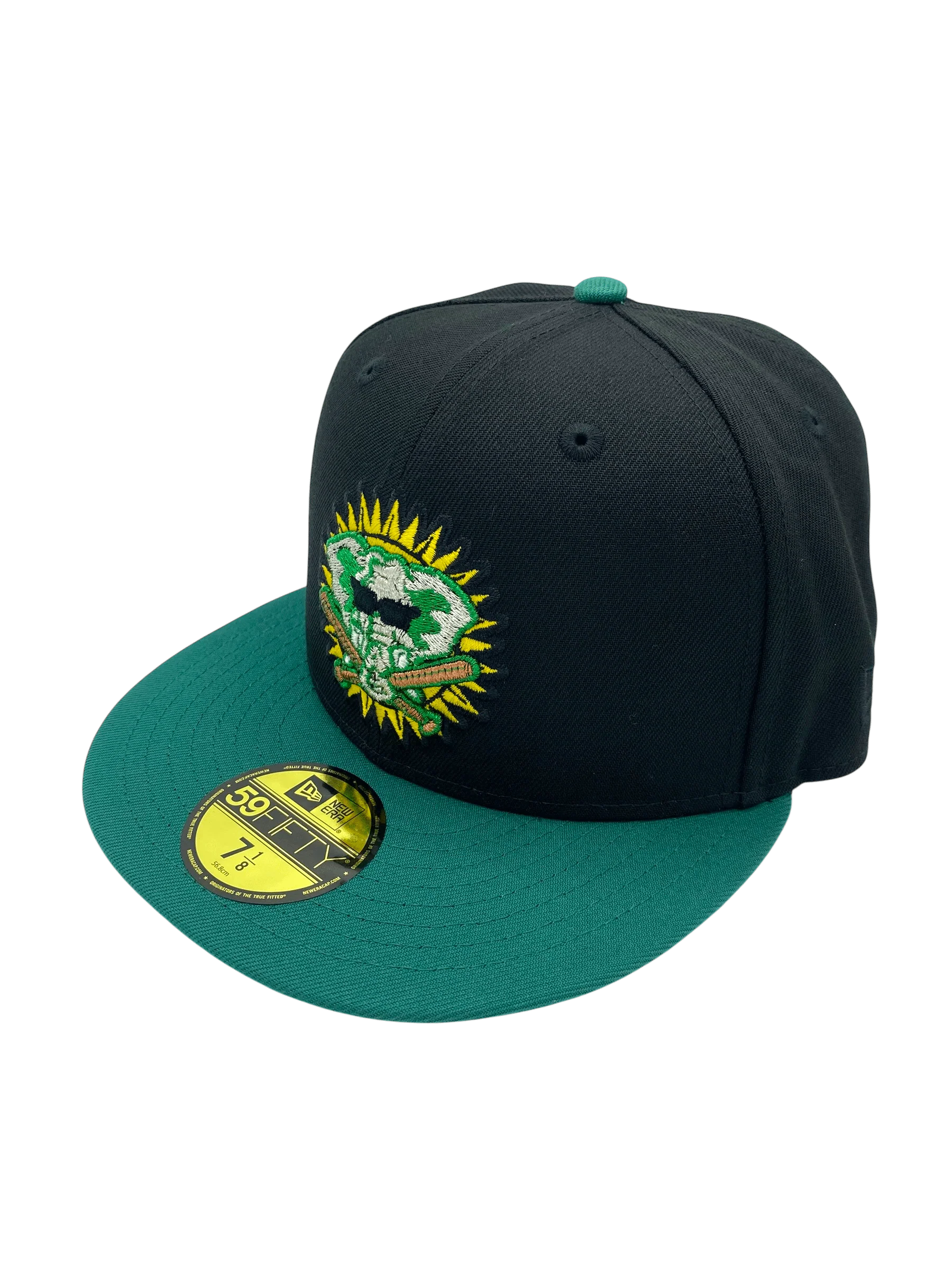 Adult Oakland A's New Era Black Chillin Stomper Side Patch 59FIFTY Fitted Hat - Men's - Image 5