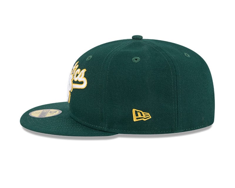 Adult Oakland Athletics New Era Green Overlap 59FIFTY Fitted Hat - Men's - Image 6