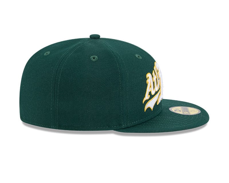 Adult Oakland Athletics New Era Green Overlap 59FIFTY Fitted Hat - Men's - Image 7