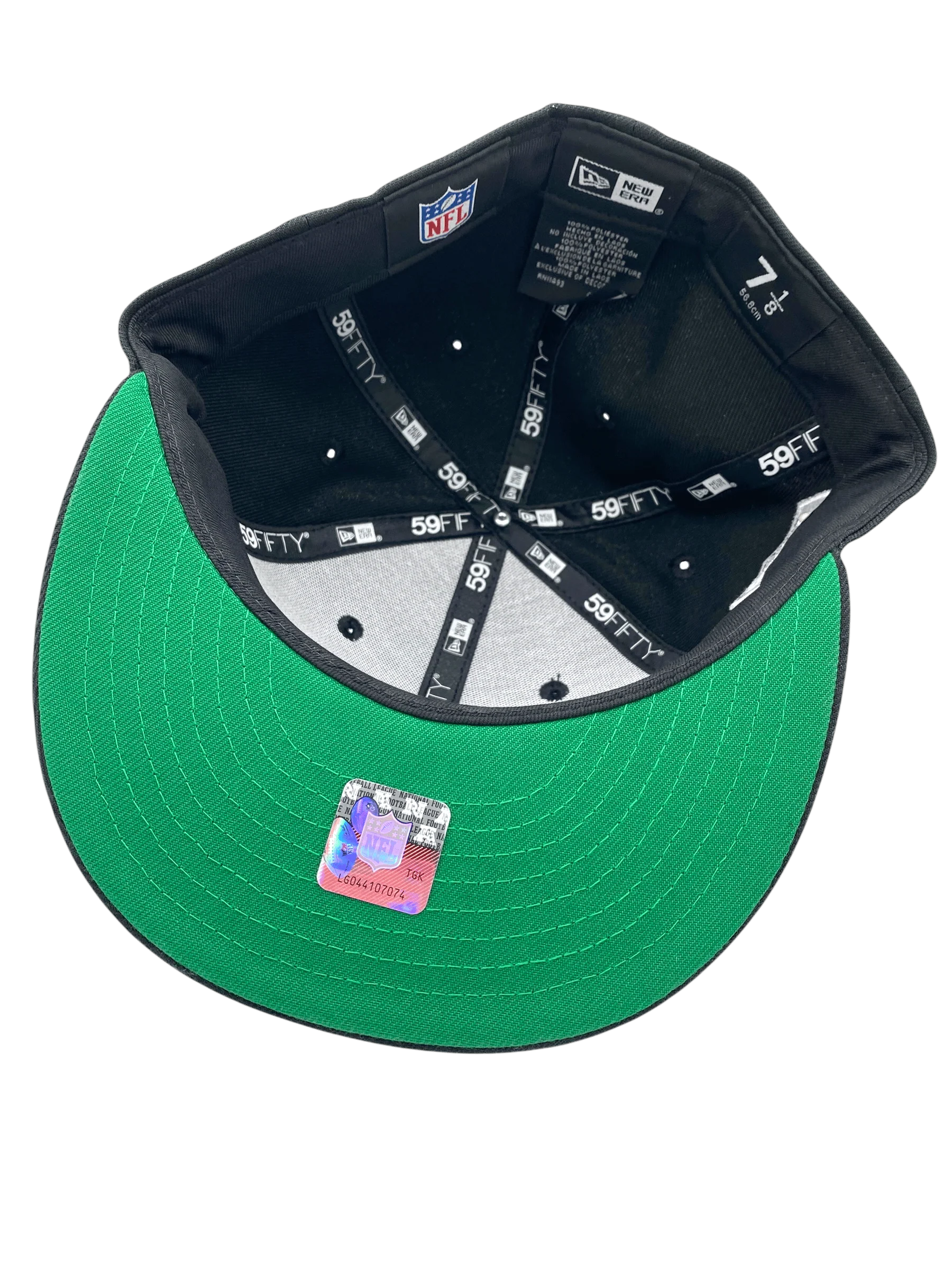 Adult Oakland Raiders New Era Black Oakland Forever Custom Side Patch 59FIFTY Fitted Hat - Men's - Image 3