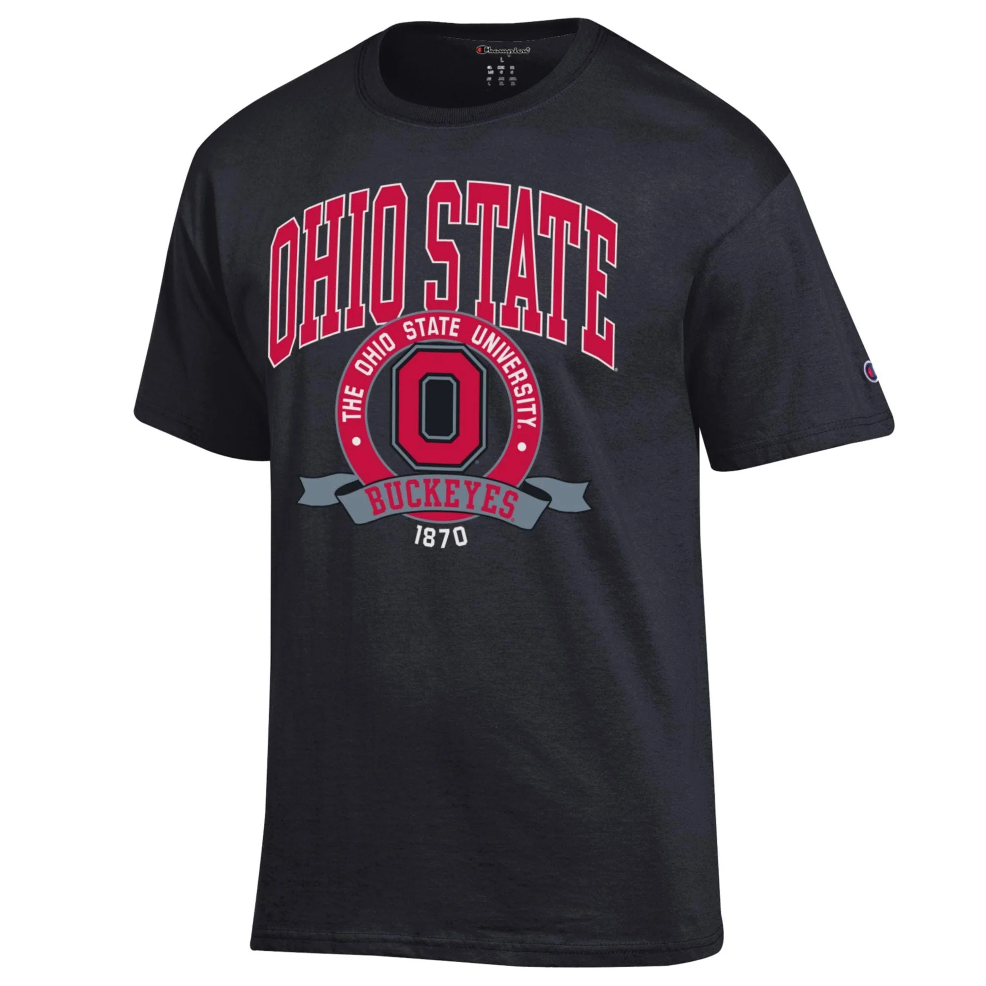 Adult Ohio State Buckeyes Champion Black Power Blend T-Shirt - Men's