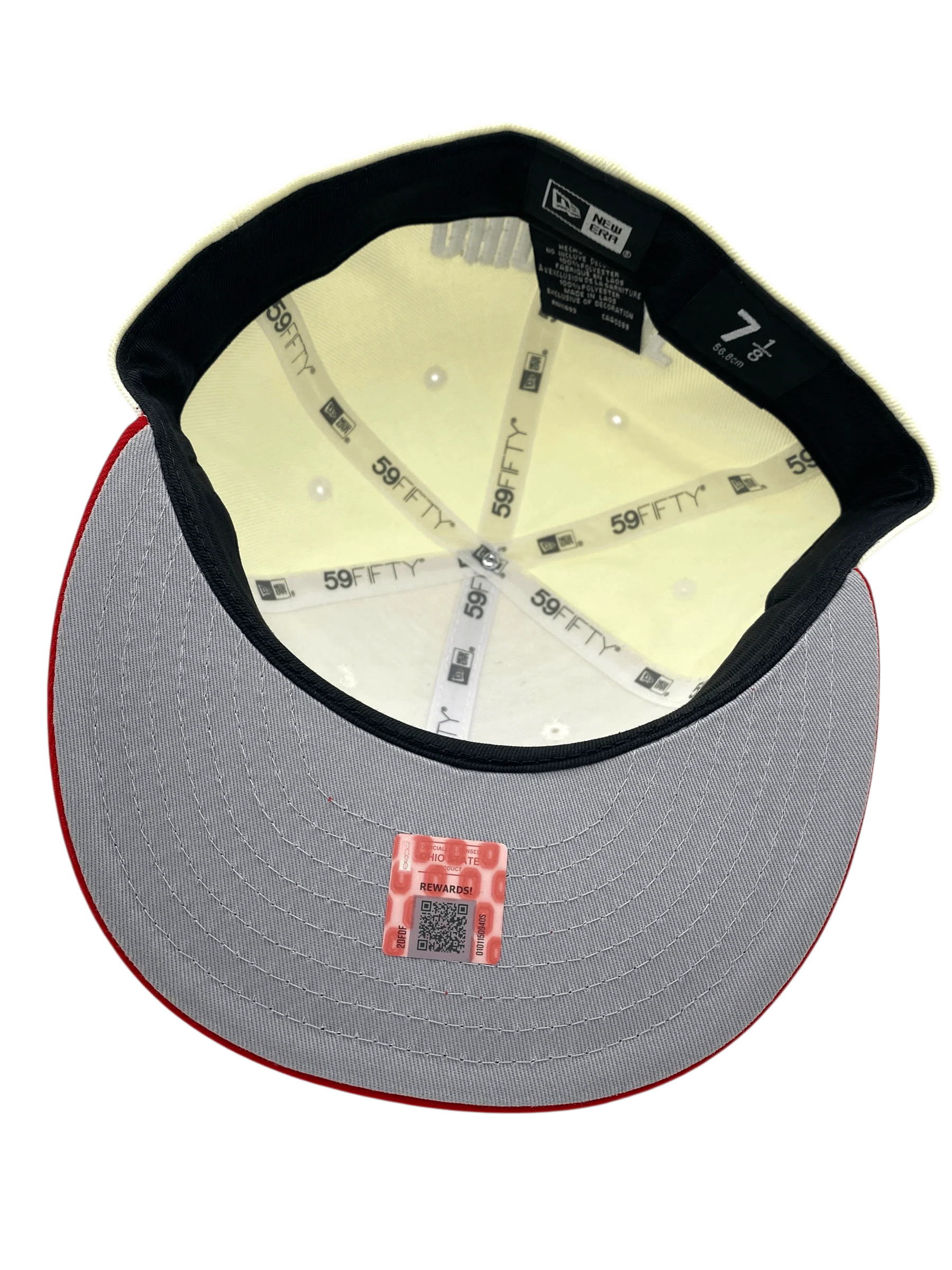 Adult Ohio State Buckeyes New Era Chrome/Red Defending Champs Custom Side Patch 59FIFTY Fitted Hat - Men's - Image 4