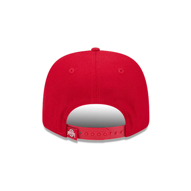 Adult Ohio State Buckeyes New Era Red Replica Team Logo 9SEVENTY Stretch-Snapback Hat - Men's - Image 4