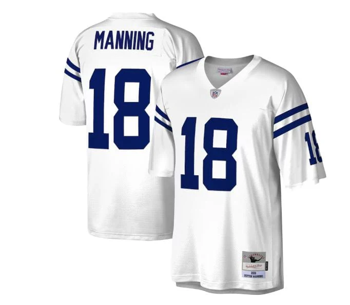 Adult Peyton Manning Indianapolis Colts Mitchell & Ness NFL White Throwback Jersey - Men's