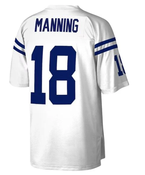 Adult Peyton Manning Indianapolis Colts Mitchell & Ness NFL White Throwback Jersey - Men's - Image 2
