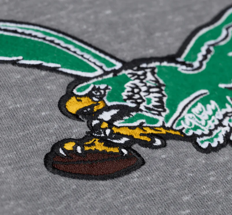 Adult Philadelphia Eagles Mitchell & Ness Gray Winning Streak Fleece Hooded Sweatshirt - Men's - Image 3