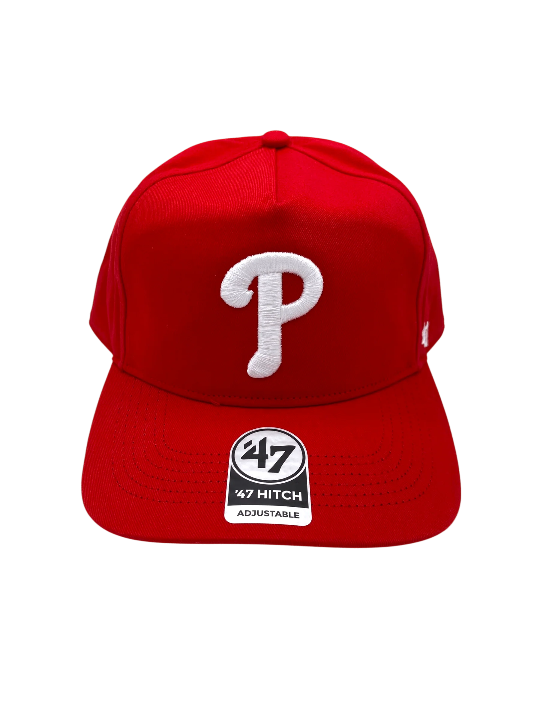 Adult Philadelphia Phillies '47 Red Team Logo Hitch Adjustable Snapback Hat - Men's - Image 3