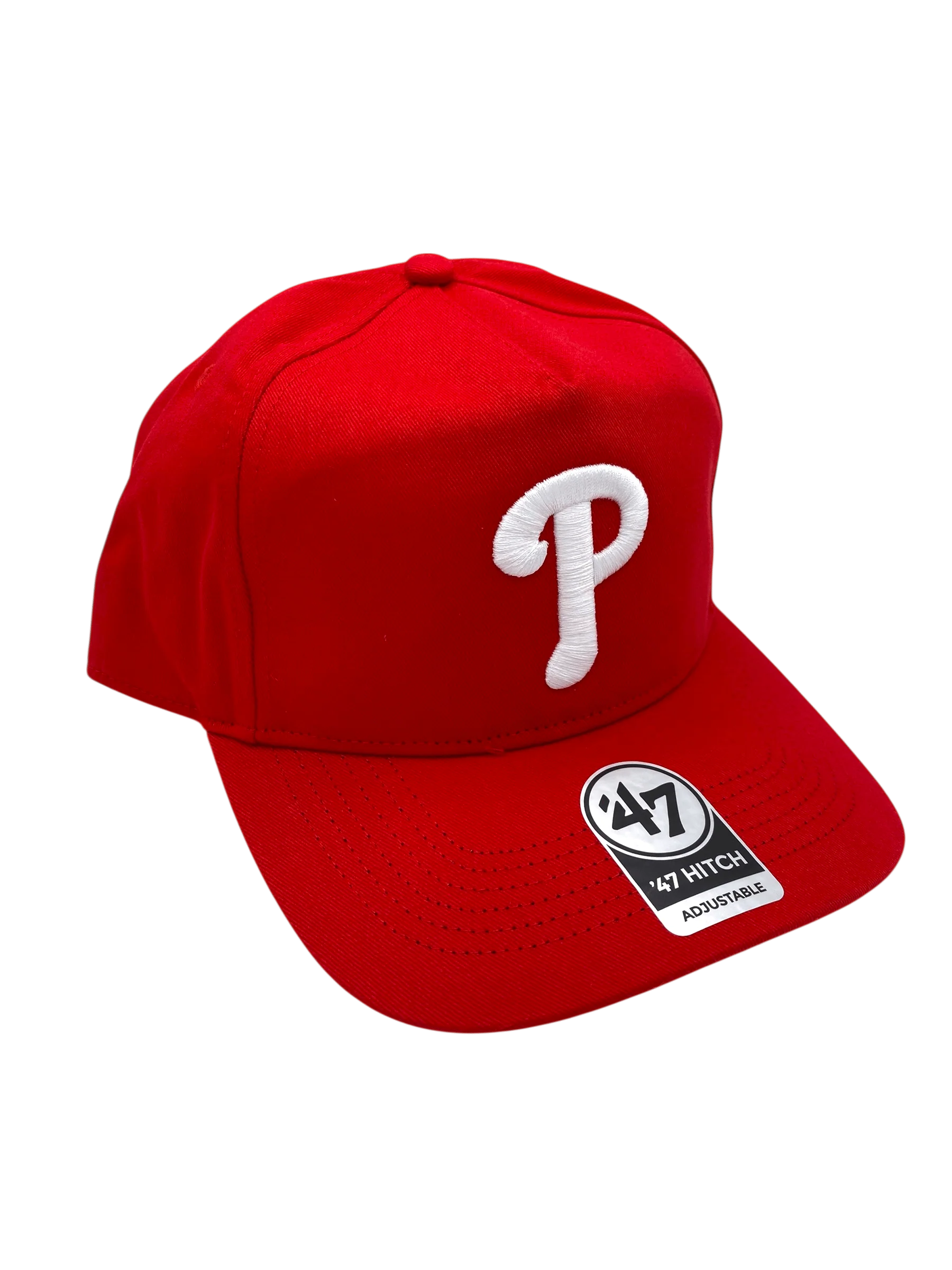 Adult Philadelphia Phillies '47 Red Team Logo Hitch Adjustable Snapback Hat - Men's - Image 4