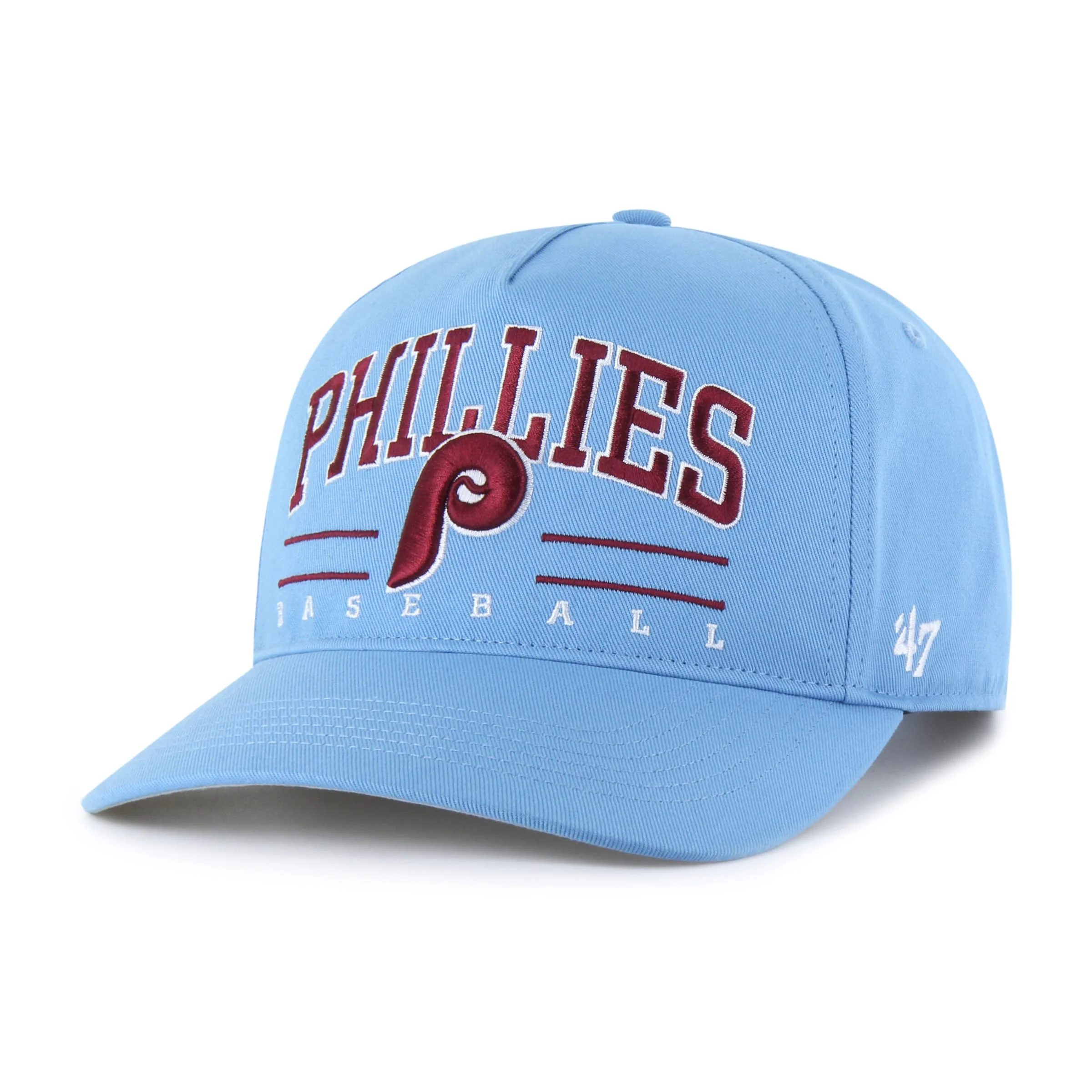Adult Philadelphia Phillies Cooperstown '47 Blue Roscoe Hitch Adjustable Snapback Hat - Men's