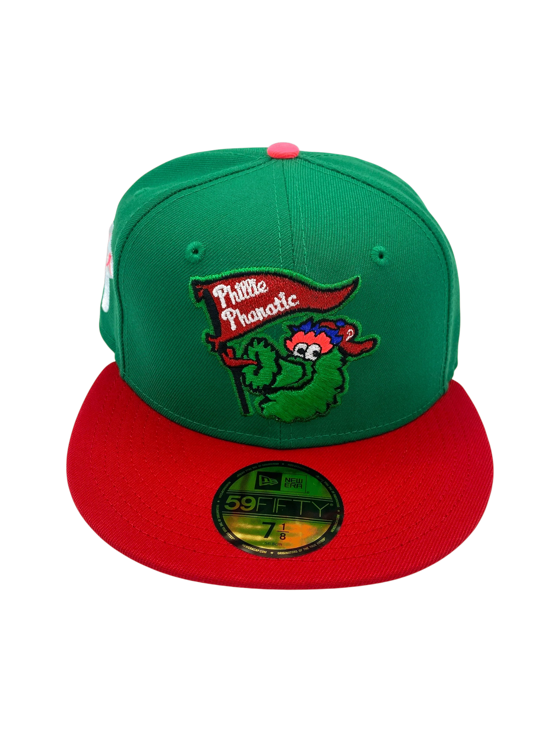 Adult Philadelphia Phillies New Era Green/Red The Phanatic Custom Side Patch 59FIFTY Fitted Hat - Men's - Image 4
