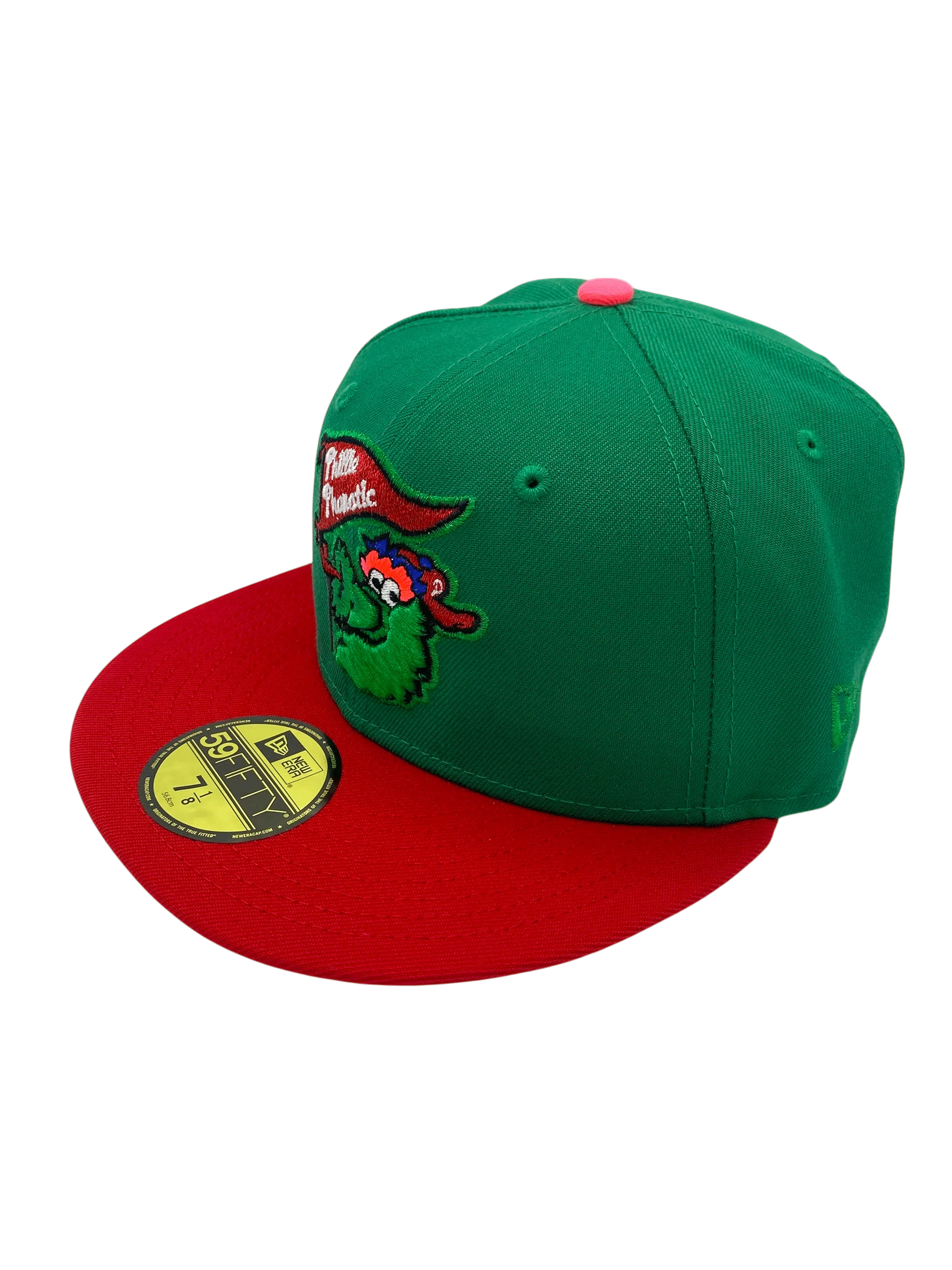 Adult Philadelphia Phillies New Era Green/Red The Phanatic Custom Side Patch 59FIFTY Fitted Hat - Men's - Image 5
