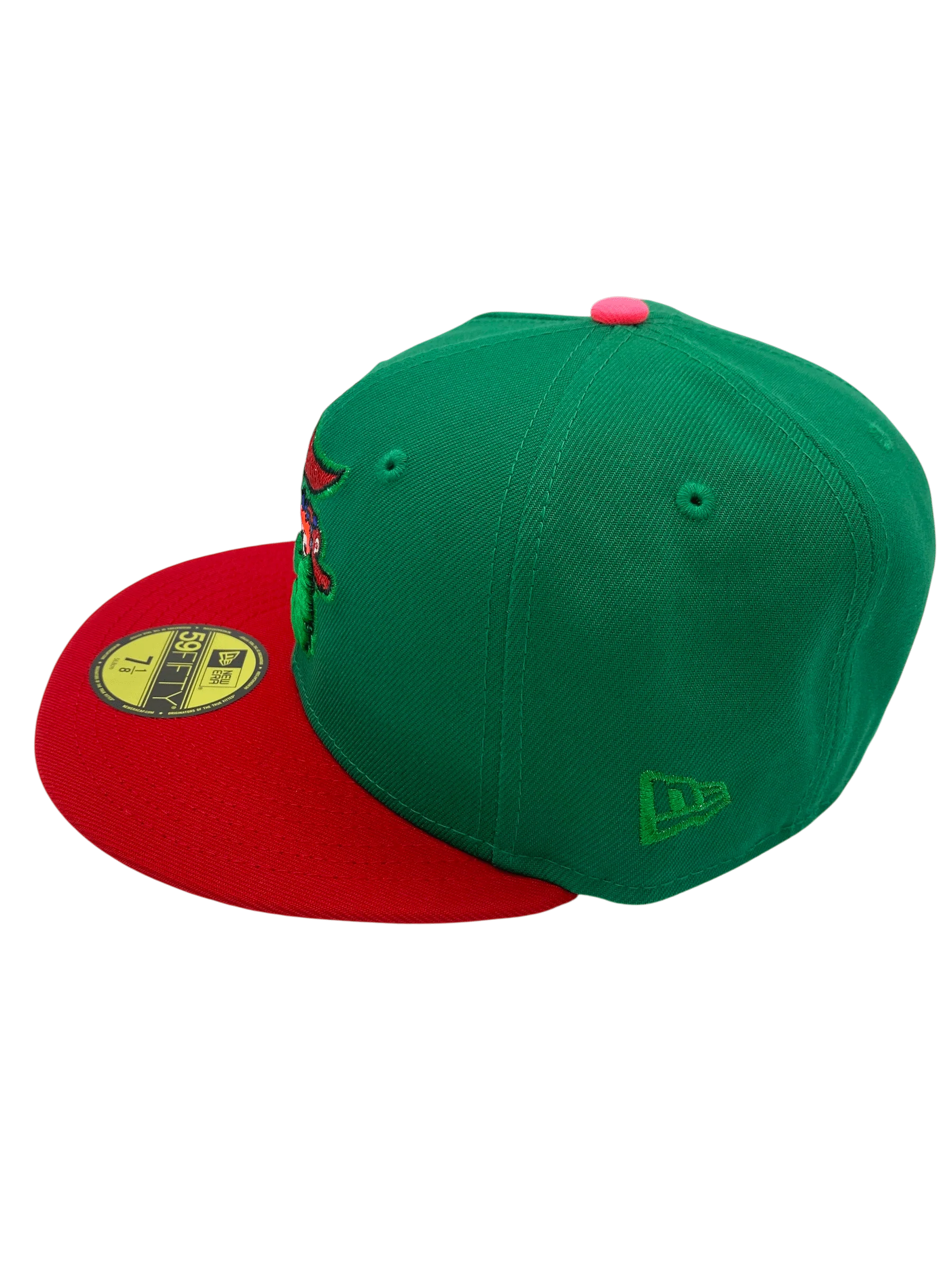Adult Philadelphia Phillies New Era Green/Red The Phanatic Custom Side Patch 59FIFTY Fitted Hat - Men's - Image 6