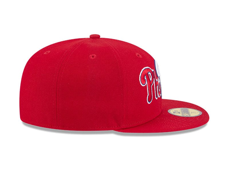 Adult Philadelphia Phillies New Era Red Overlap 59FIFTY Fitted Hat - Men's - Image 7