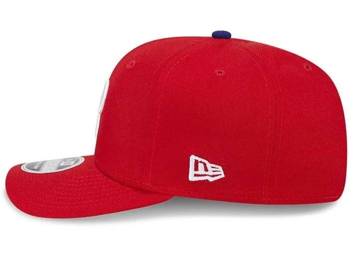 Adult Philadelphia Phillies New Era Red Replica Team Logo 9SEVENTY Stretch-Snapback Hat - Men's - Image 3