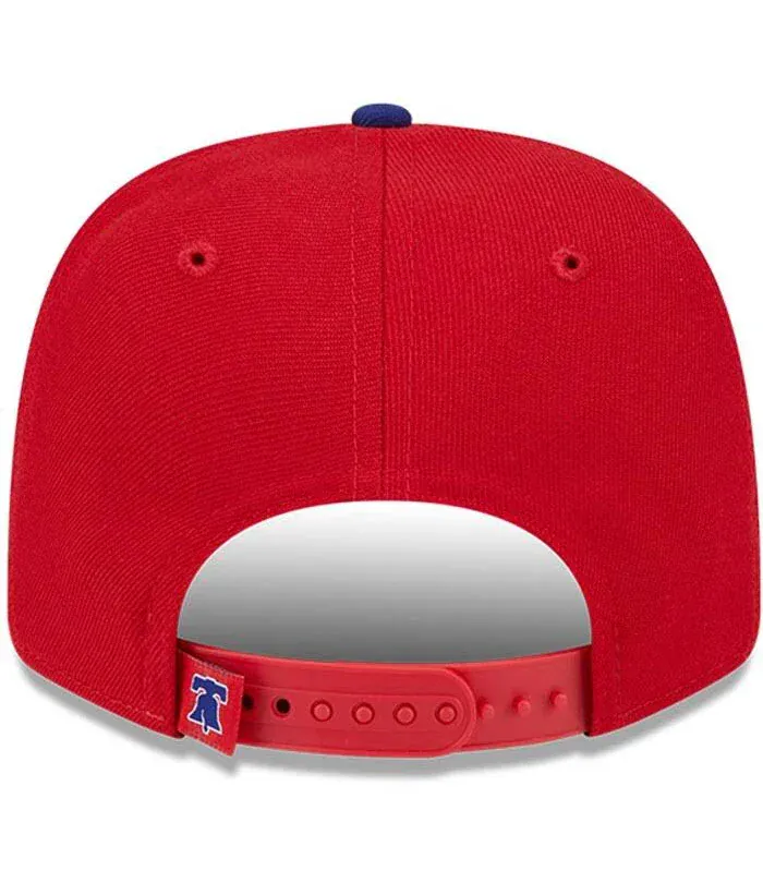 Adult Philadelphia Phillies New Era Red Replica Team Logo 9SEVENTY Stretch-Snapback Hat - Men's - Image 4