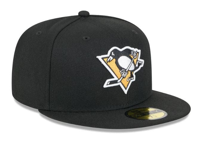 Adult Pittsburgh Penguins New Era Black 59FIFTY Fitted Hat - Men's - Image 4
