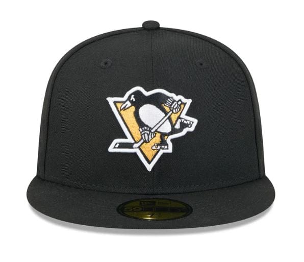 Adult Pittsburgh Penguins New Era Black 59FIFTY Fitted Hat - Men's - Image 5