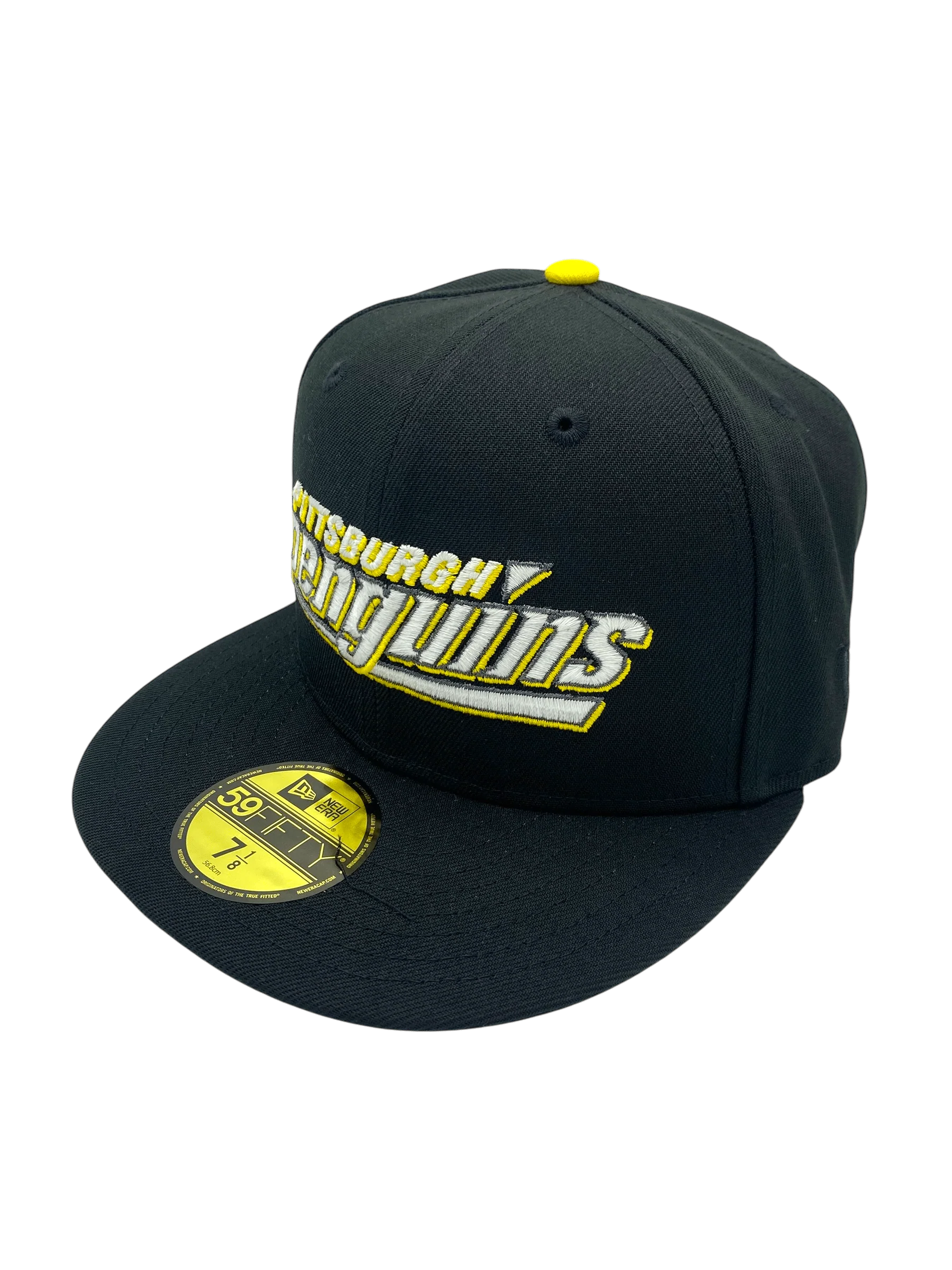 Adult Pittsburgh Penguins New Era Black Script Custom Side Patch 59FIFTY Fitted Hat - Men's - Image 5