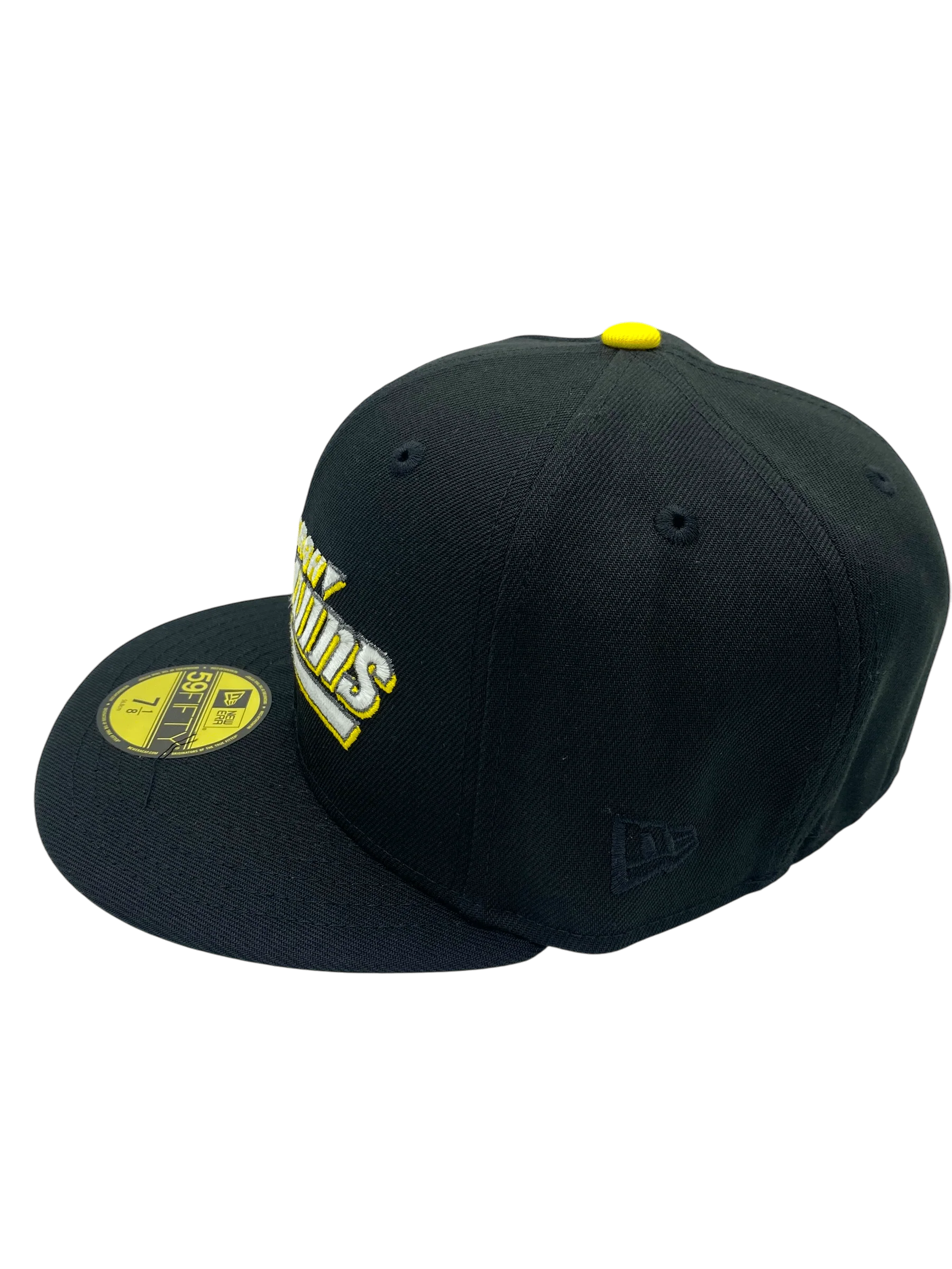 Adult Pittsburgh Penguins New Era Black Script Custom Side Patch 59FIFTY Fitted Hat - Men's - Image 6