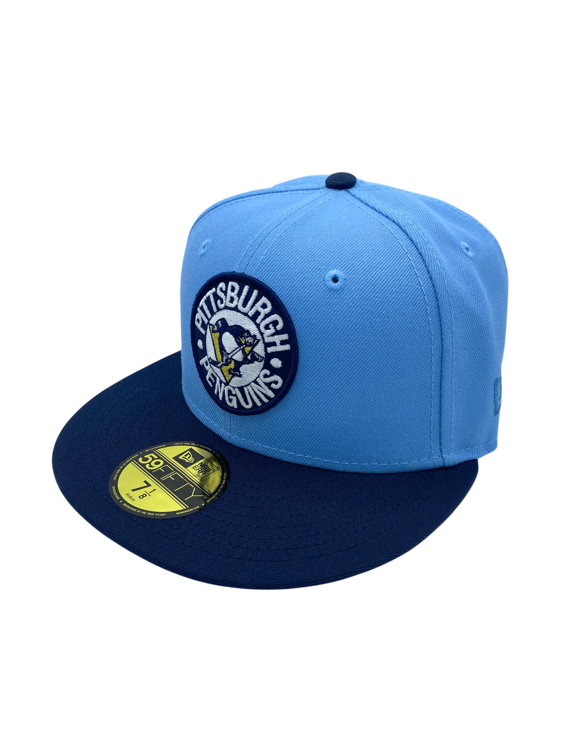 Adult Pittsburgh Penguins New Era Blue Classic Custom Side Patch 59FIFTY Fitted Hat - Men's - Image 5