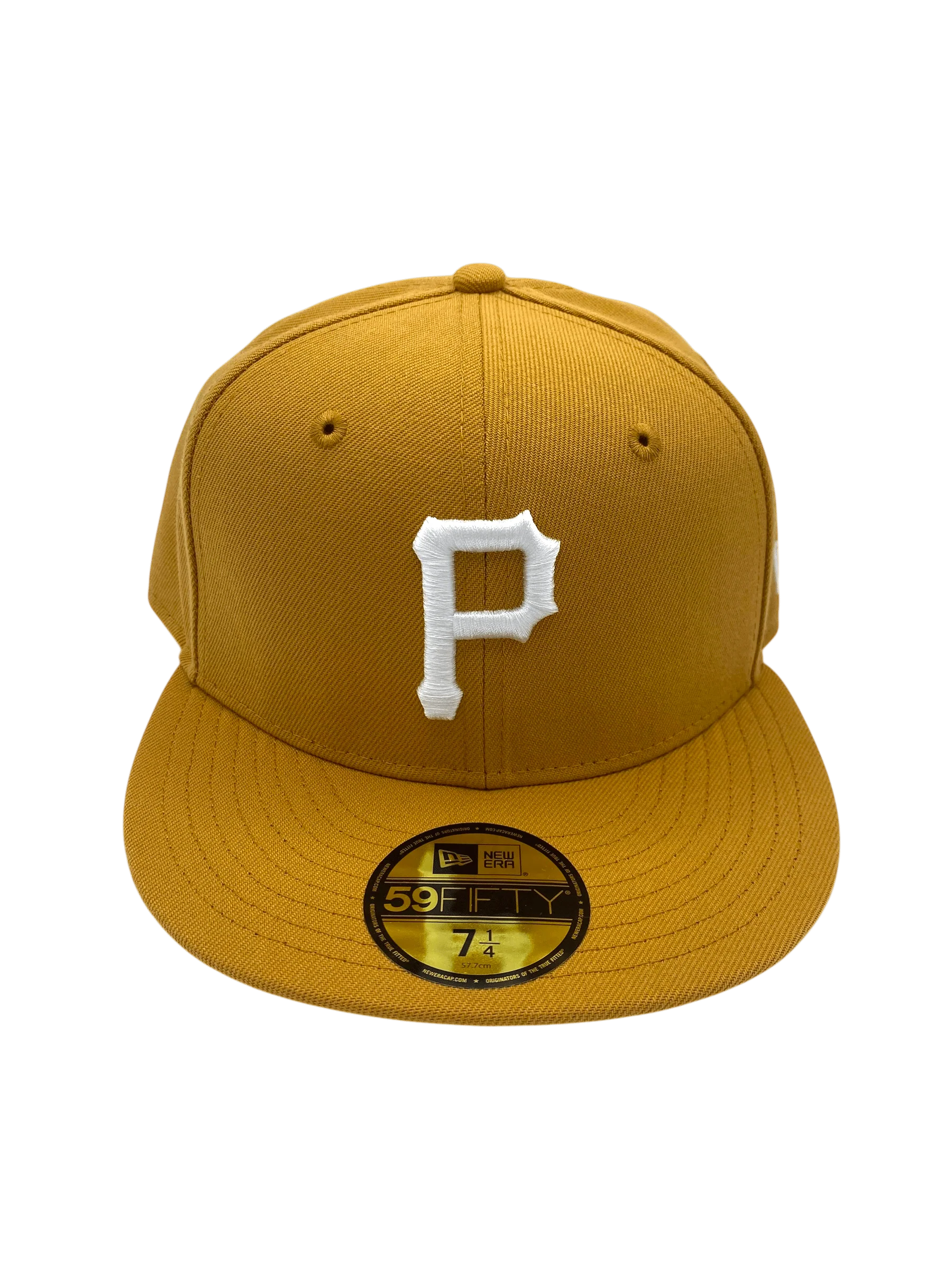 Adult Pittsburgh Pirates New Era Tan/White Basic 59FIFTY Fitted Hat - Men's - Image 3