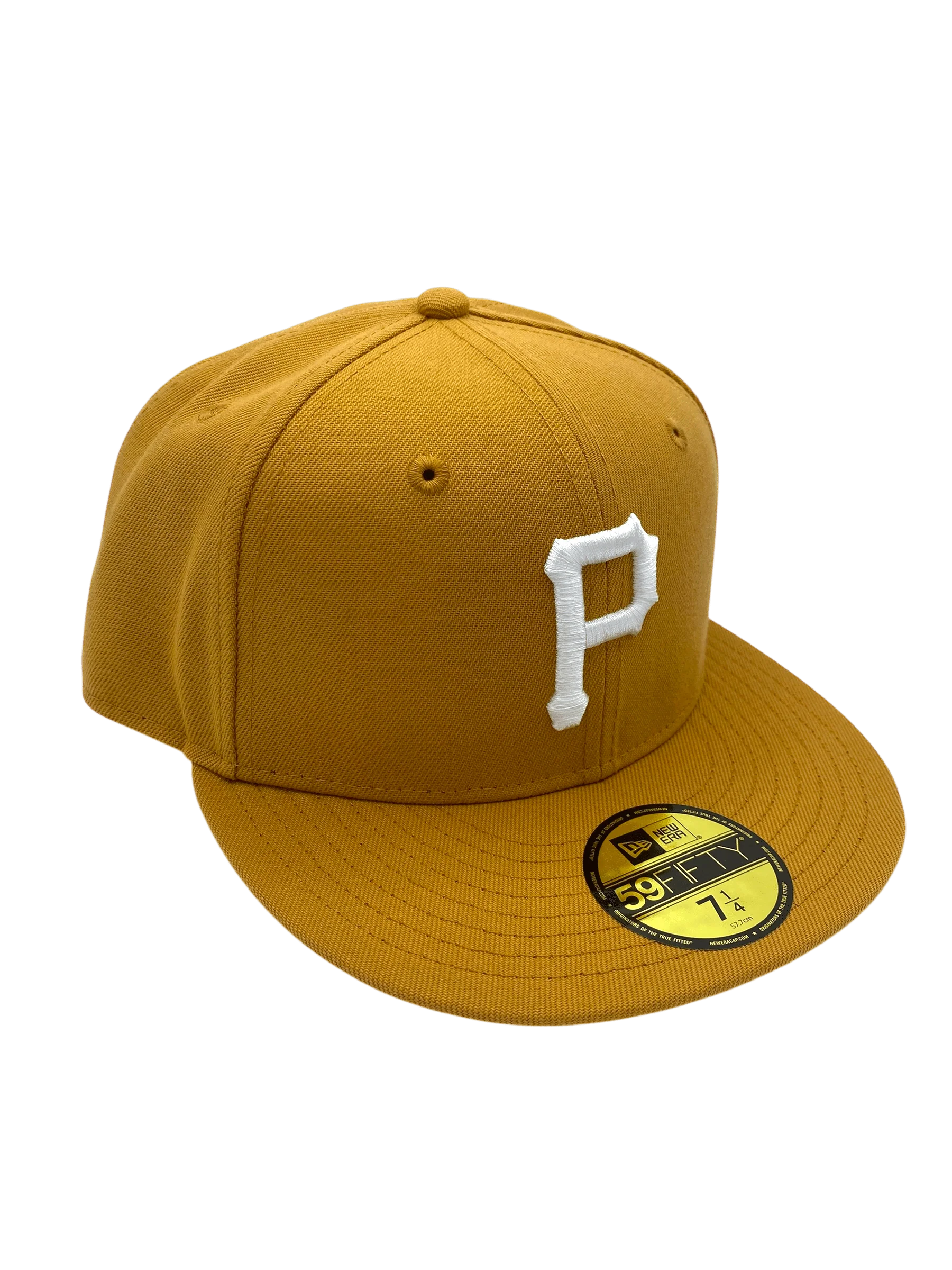 Adult Pittsburgh Pirates New Era Tan/White Basic 59FIFTY Fitted Hat - Men's - Image 4
