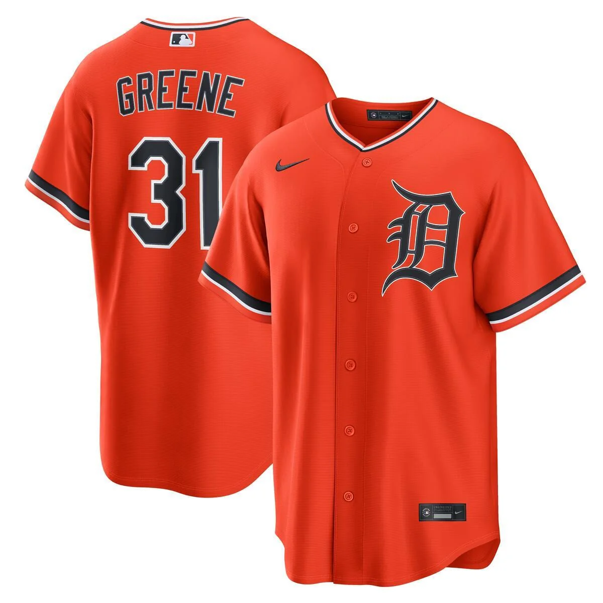 Adult Riley Greene Detroit Tigers Nike Orange Alternate 2 Replica Player Jersey - Men's