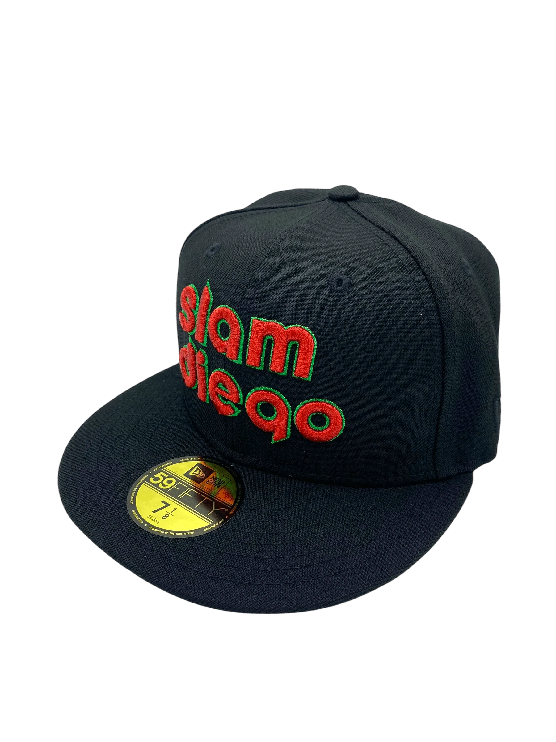 Adult San Diego Padres New Era Black Slam Diego Custom Side Patch 59FIFTY Fitted Hat - Men's - Image 5