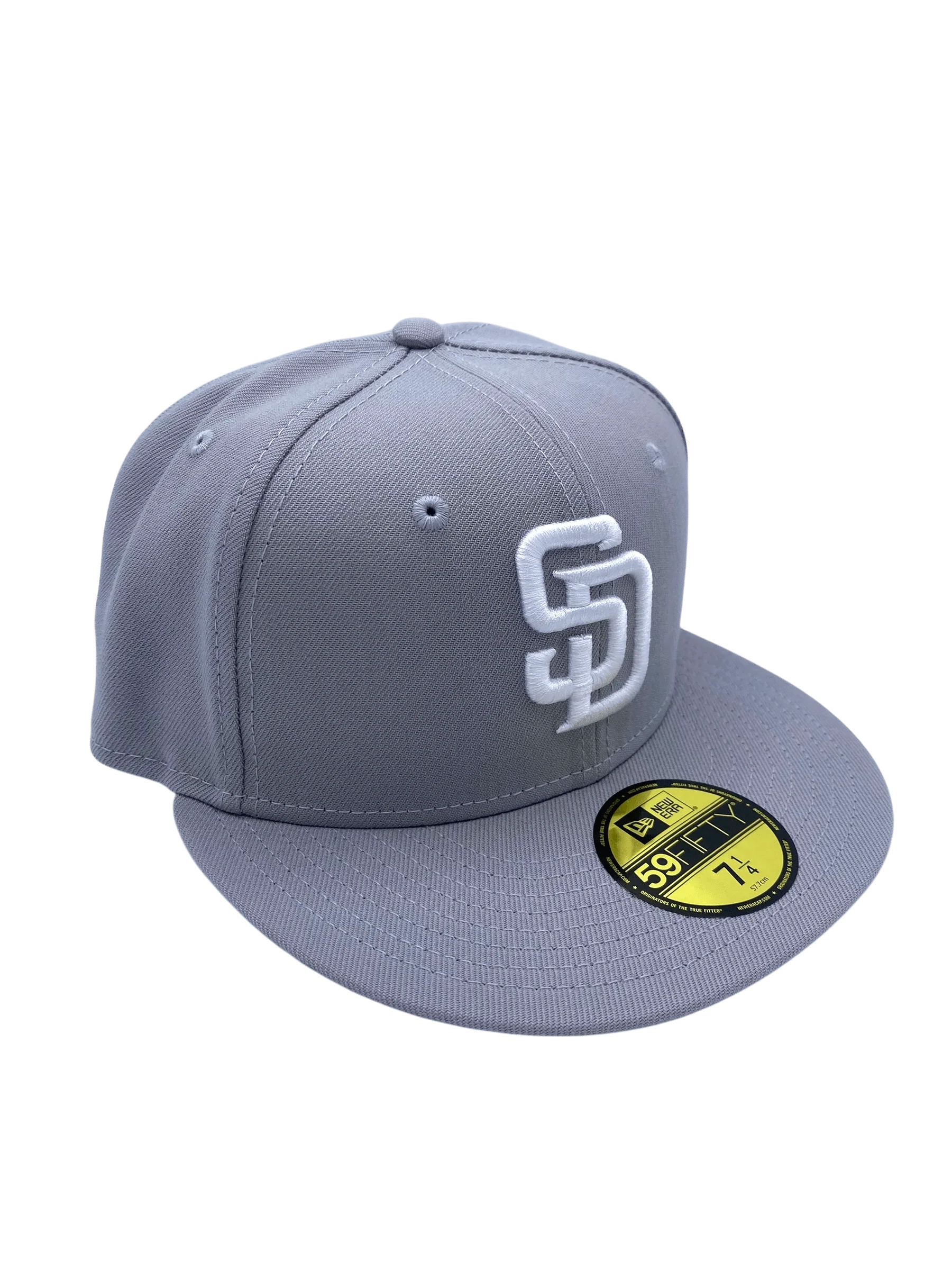 Adult San Diego Padres New Era Gray/White Basic 59FIFTY Fitted Hat - Men's - Image 4