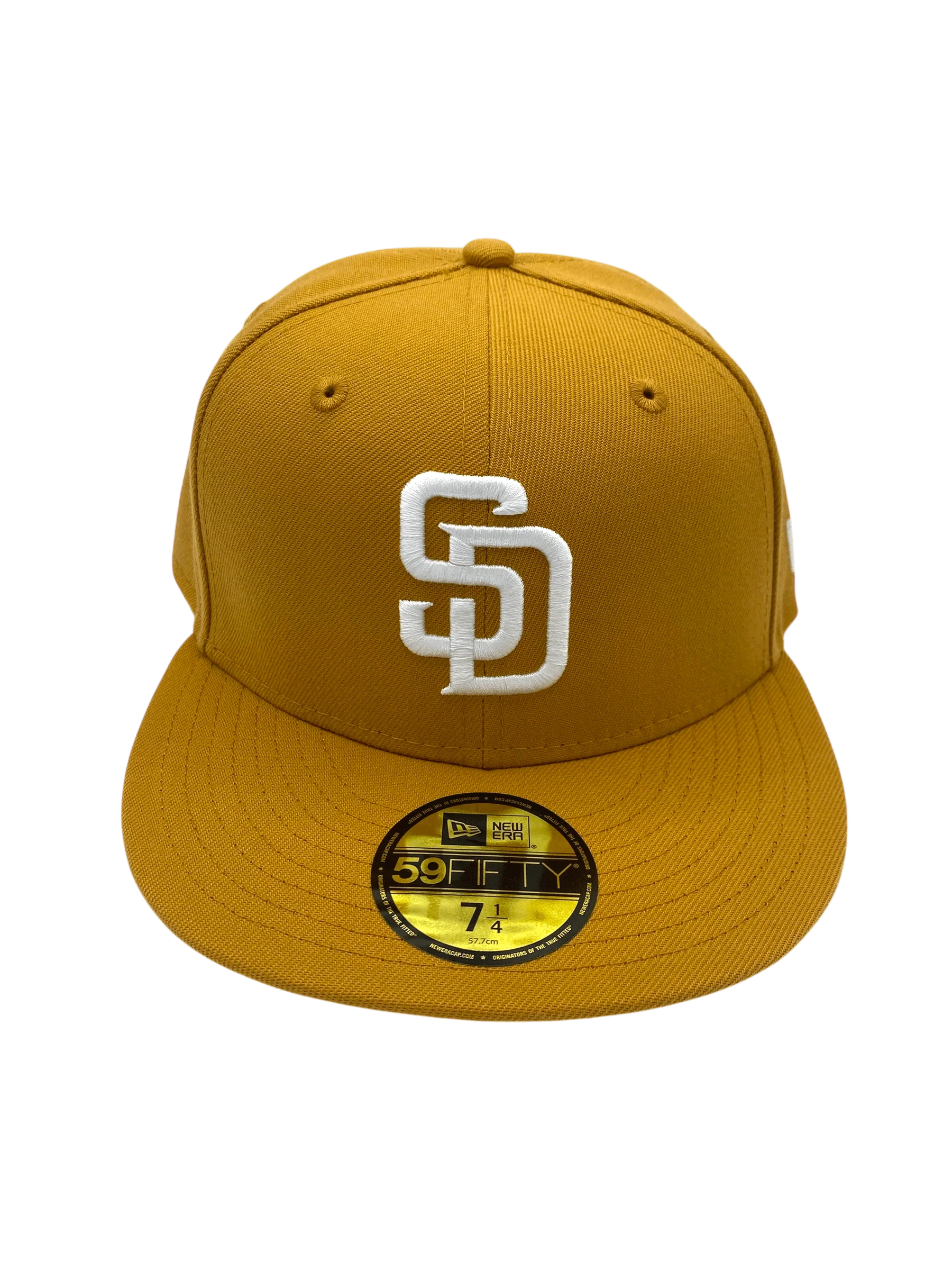 Adult San Diego Padres New Era Tan/White Basic 59FIFTY Fitted Hat - Men's - Image 3