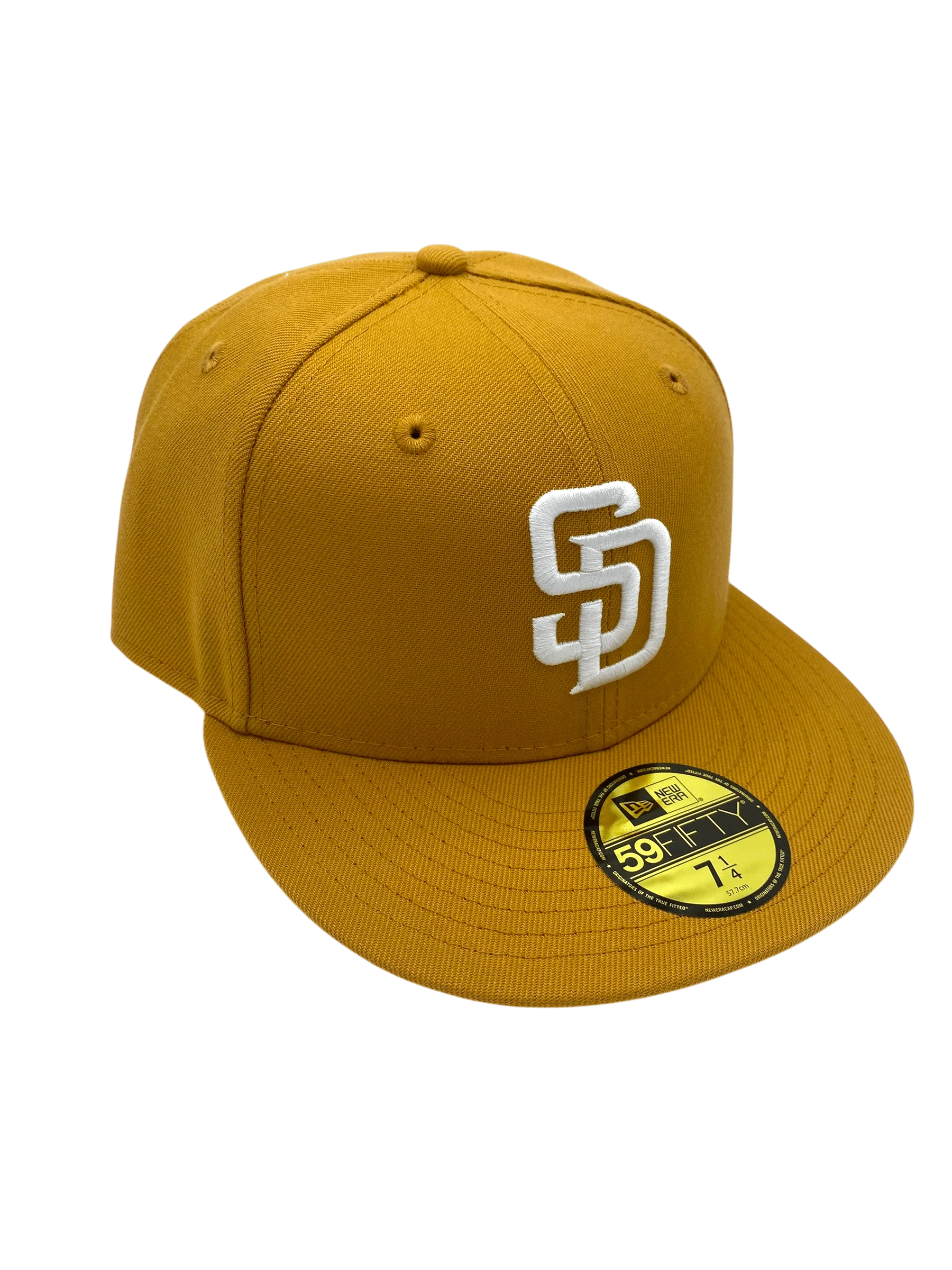 Adult San Diego Padres New Era Tan/White Basic 59FIFTY Fitted Hat - Men's - Image 4