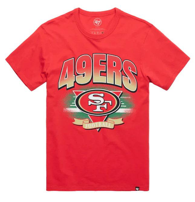 Adult San Francisco 49ers '47 Brand Red Arena Fade Franklin T Shirt - Men's