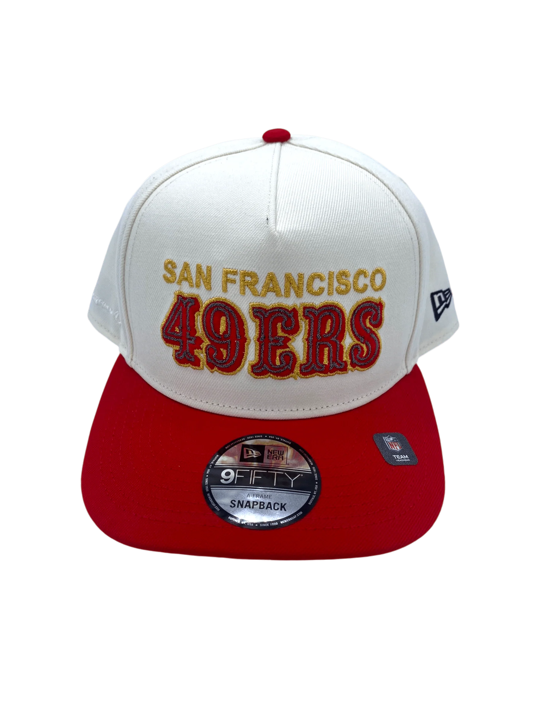 Adult San Francisco 49ers New Era x Pro Image Chrome A-Frame 9FIFTY Adjustable Snapback Hat - Men's - Image 6