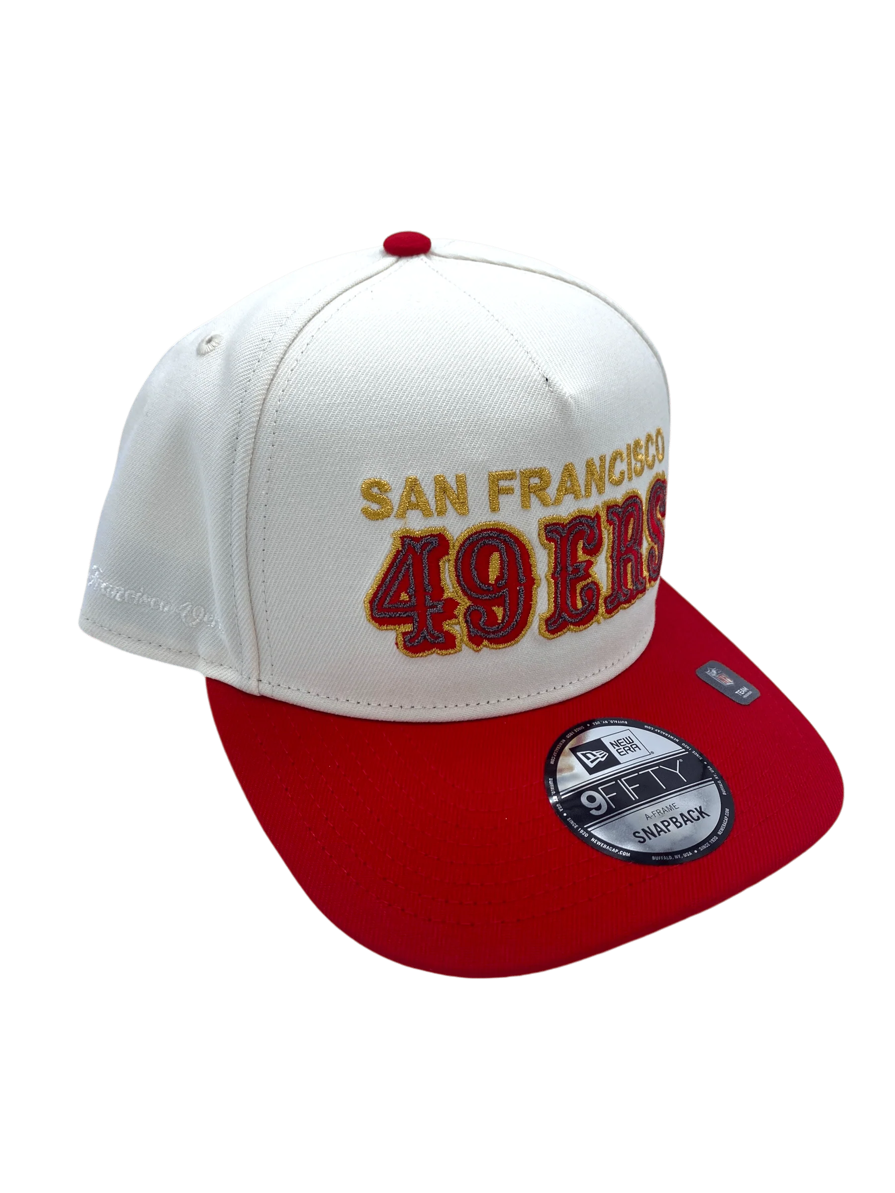 Adult San Francisco 49ers New Era x Pro Image Chrome A-Frame 9FIFTY Adjustable Snapback Hat - Men's - Image 7