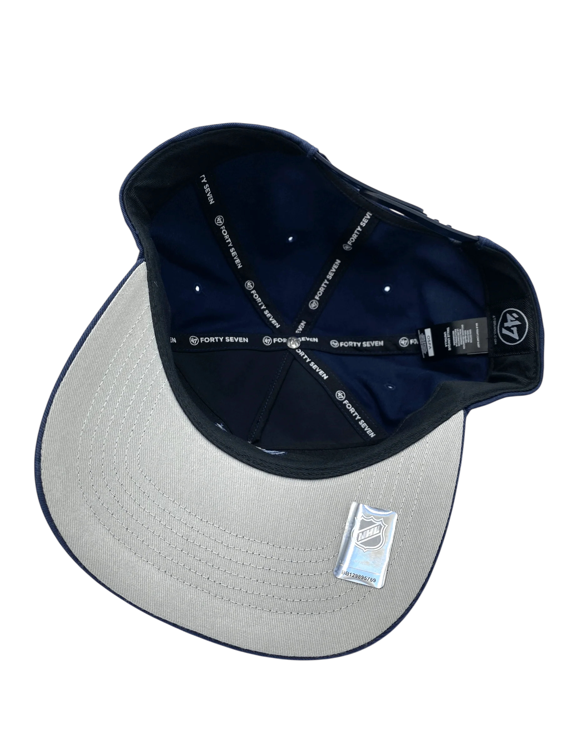 Adult Seattle Kraken '47 Navy Team Logo Hitch Adjustable Snapback Hat - Men's - Image 2