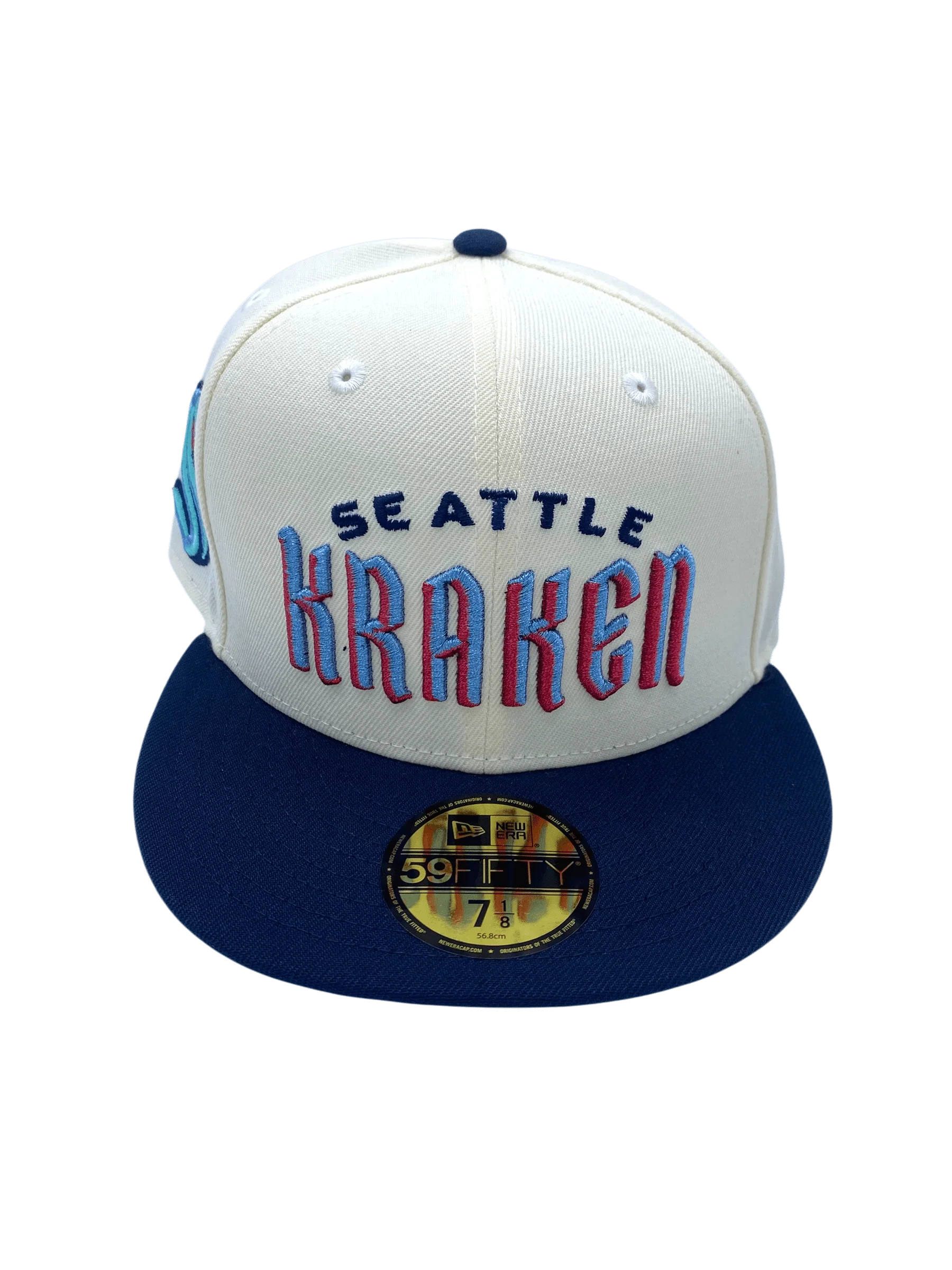 Adult Seattle Kraken New Era Chrome Custom Side Patch 59FIFTY Fitted Hat - Men's - Image 4