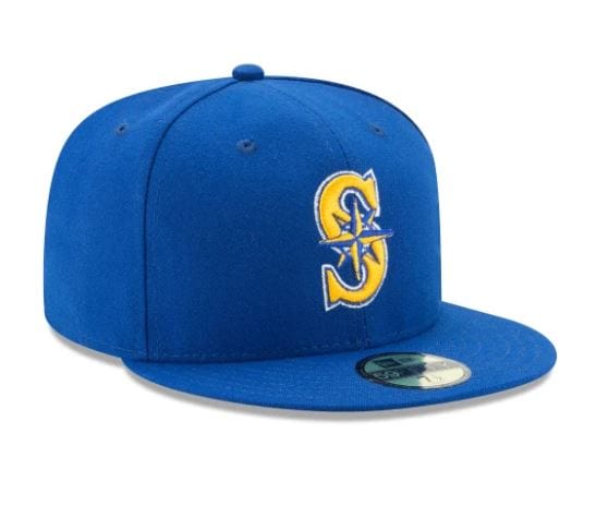 Adult Seattle Mariners New Era Blue Alternate Authentic Collection On-Field 59FIFTY Fitted Hat - Men's - Image 3