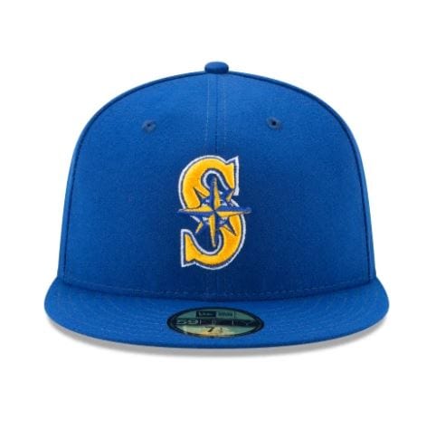 Adult Seattle Mariners New Era Blue Alternate Authentic Collection On-Field 59FIFTY Fitted Hat - Men's - Image 4