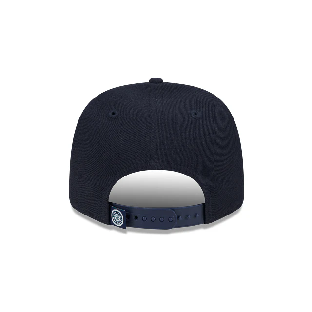 Adult Seattle Mariners New Era Navy Replica Team Logo 9SEVENTY Stretch-Snapback Hat - Men's - Image 6
